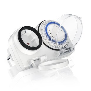 BEARWARE Outdoor Zeitschaltuhr in horizontaler Bauform für Innen und Außen / IP44 