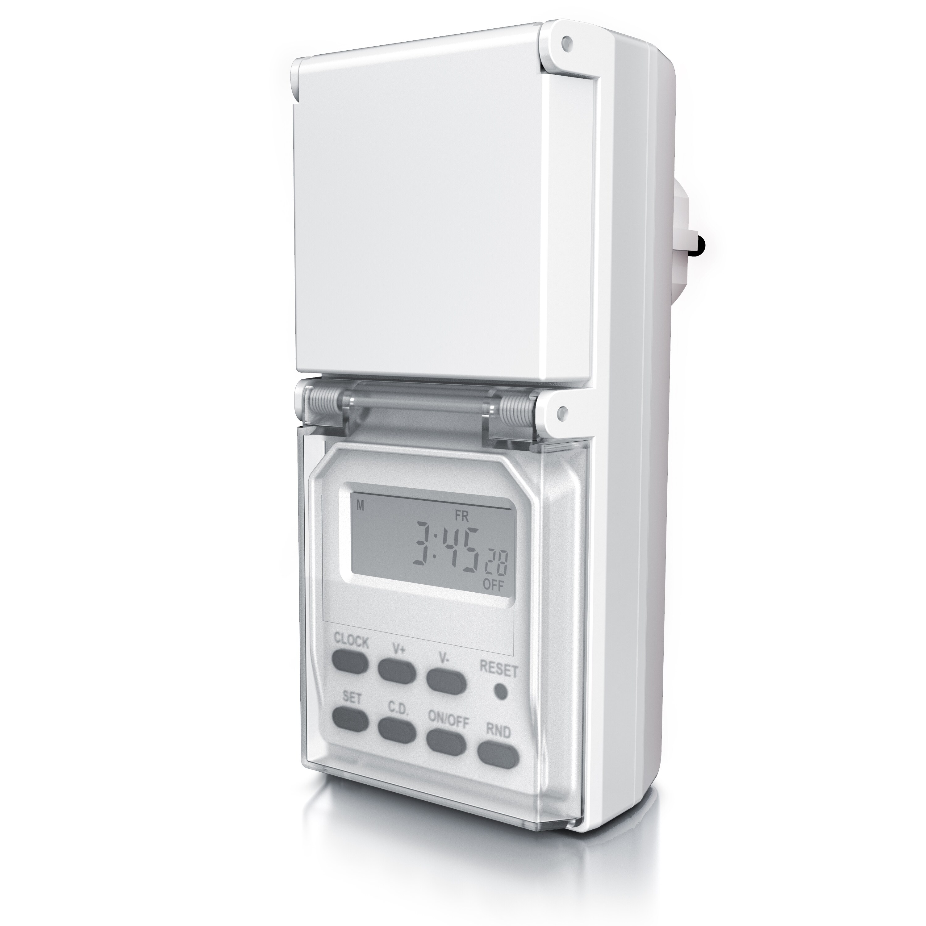 BEARWARE Outdoor Zeitschaltuhr f&uuml;r den Au&szlig;enbereich Zufallsfunktion - IP44 - Countdown 