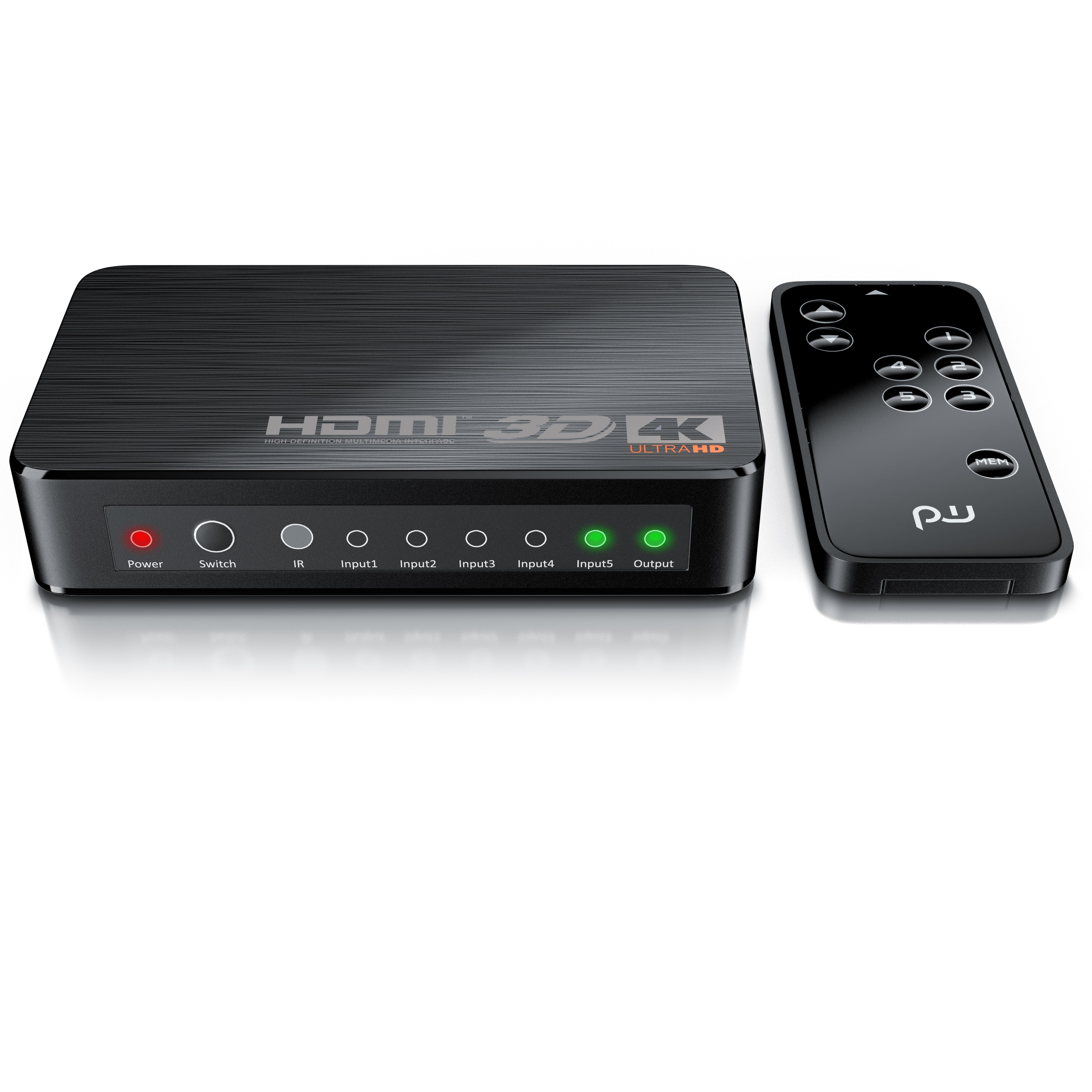 Primewire Ultra HD 4k 5-Port HDMI Umschalter inkl. Fernbedienung 5x HDMI IN / 1x HDMI OUT 