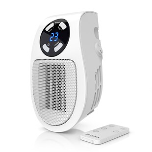 Brandson Steckdosen Heizlüfter, 500W Mini Heizung mit Temperaturregelung & Fernbedienung, Überhitzungsschutz, Automatische Abschaltung, Weiß 