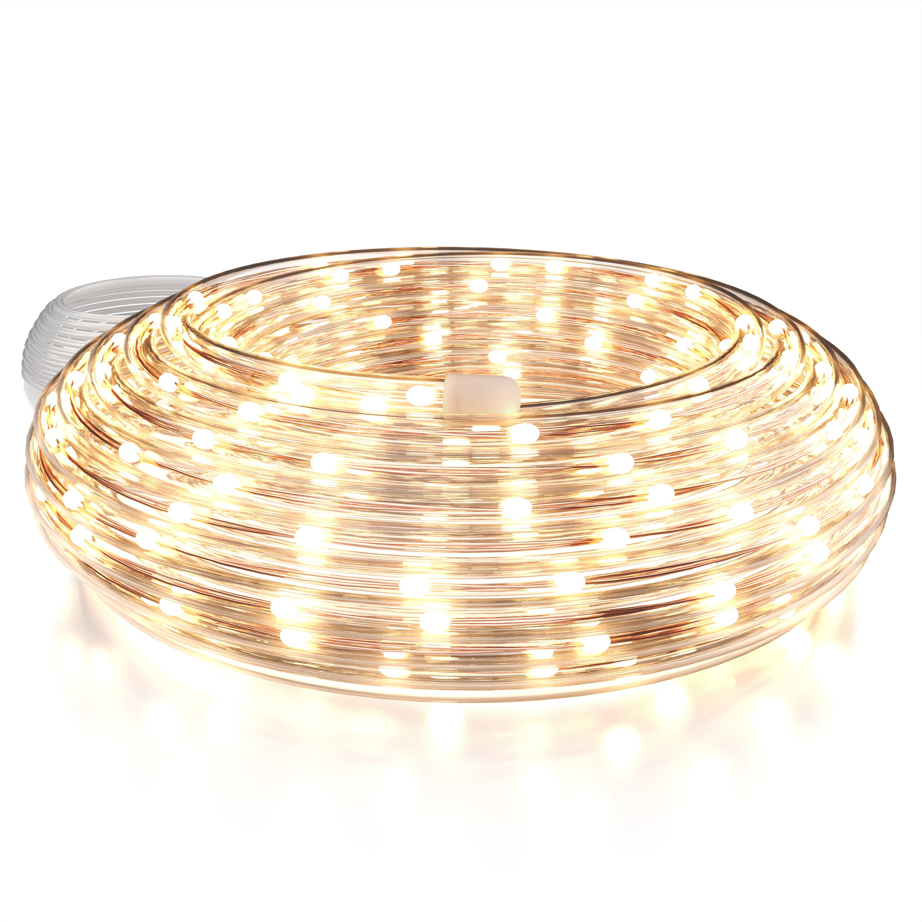 BEARWARE LED Lichtschlauch 10 m mit Fernbedienung - Lichterkette - Batteriebox - 100 Leds warmwei&szlig; 2700 K - 8 Modi - Timer - flexibler Kupferleiter 