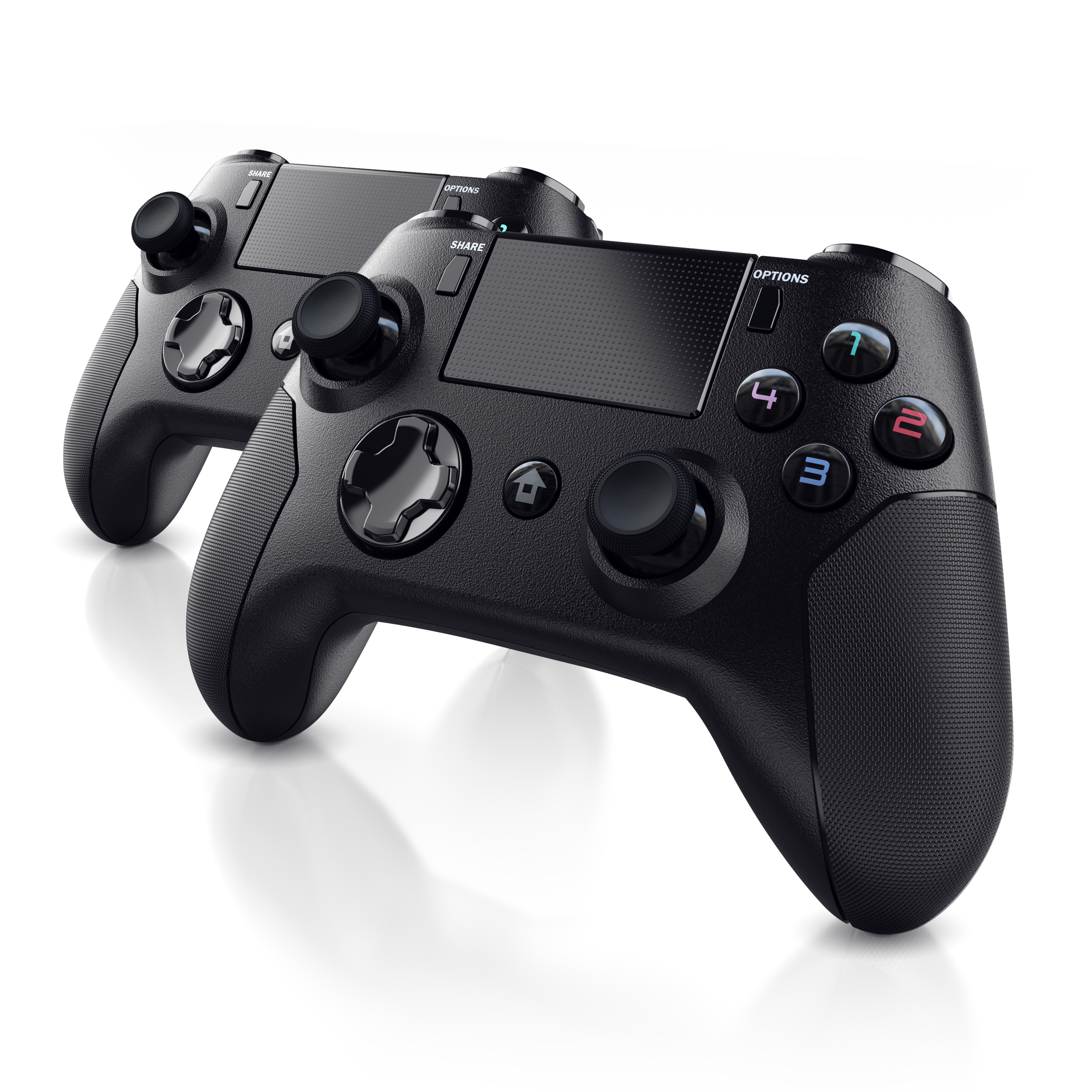 CSL 2x Bluetooth Gamepad Controller mit Dual Vibration f&uuml;r PS4 Touchpad / 3,5mm  / Gyrosensor 