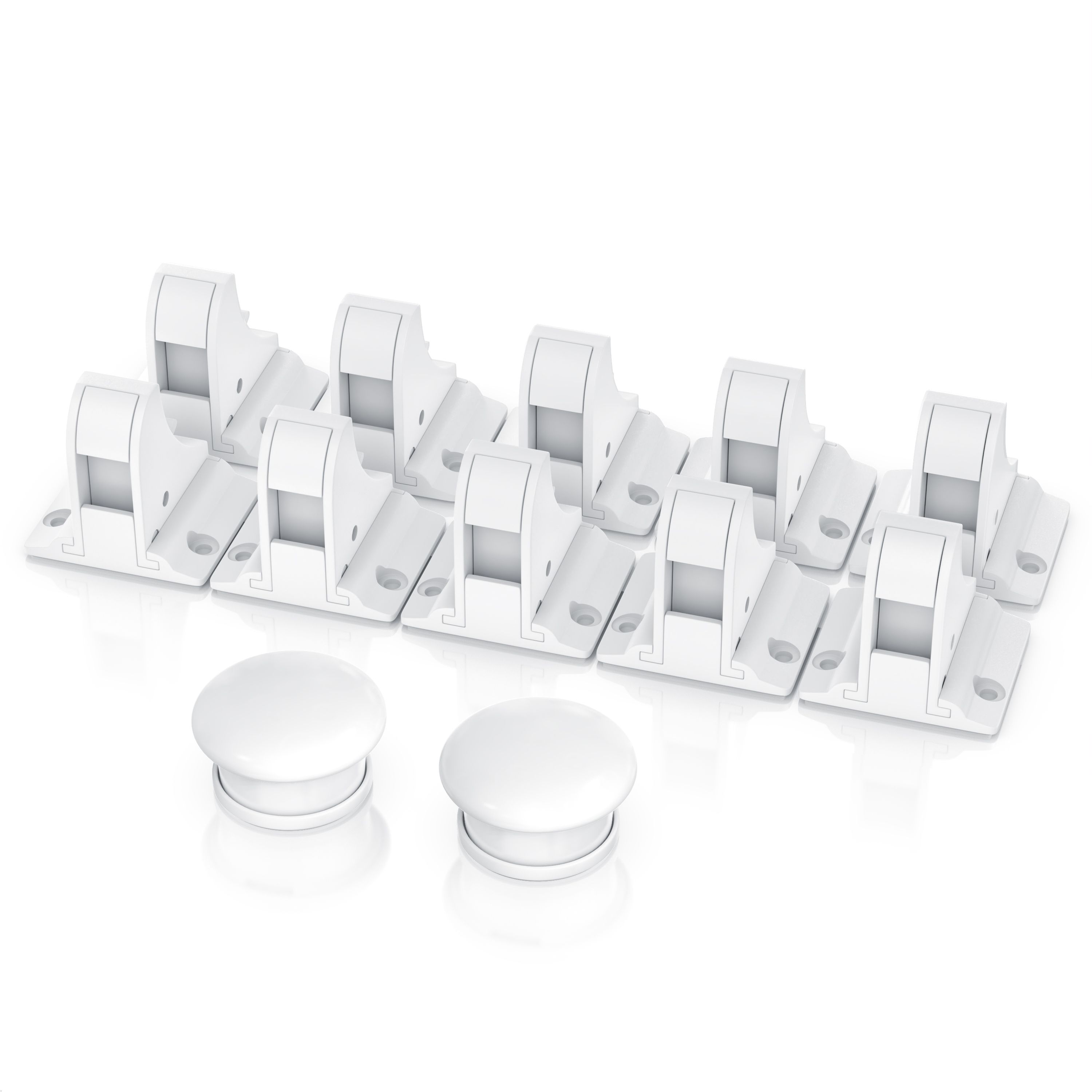 BEARWARE Babysicherung Schrankschloss - Schranksicherung Kindersicherung magnetisch - 10 Schl&ouml;sser + 2 Magnet Schl&uuml;ssel 
