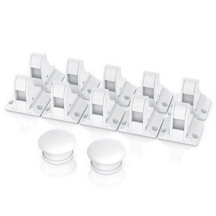 BEARWARE Babysicherung Schrankschloss - Schranksicherung Kindersicherung magnetisch - 10 Schlösser + 2 Magnet Schlüssel 