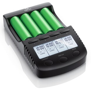 Aplic Batterie-Ladegerät 1000 mA, für Akku, mit USB-Ladeport für Li-ion / 18650 / Ni-MH / Ni-CD Akkus 