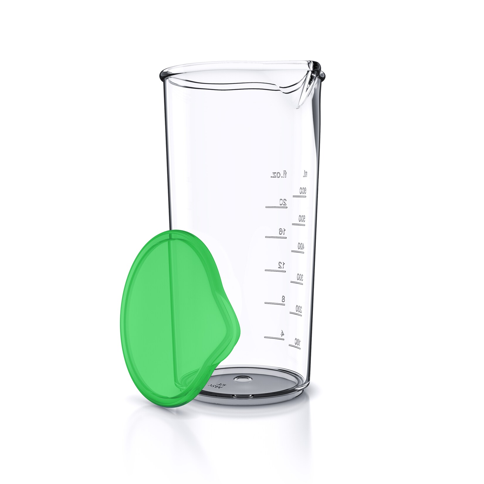 Messbecher, für Handrührer & Handmixer geeignet, mit Verschlusskappe, Transparent