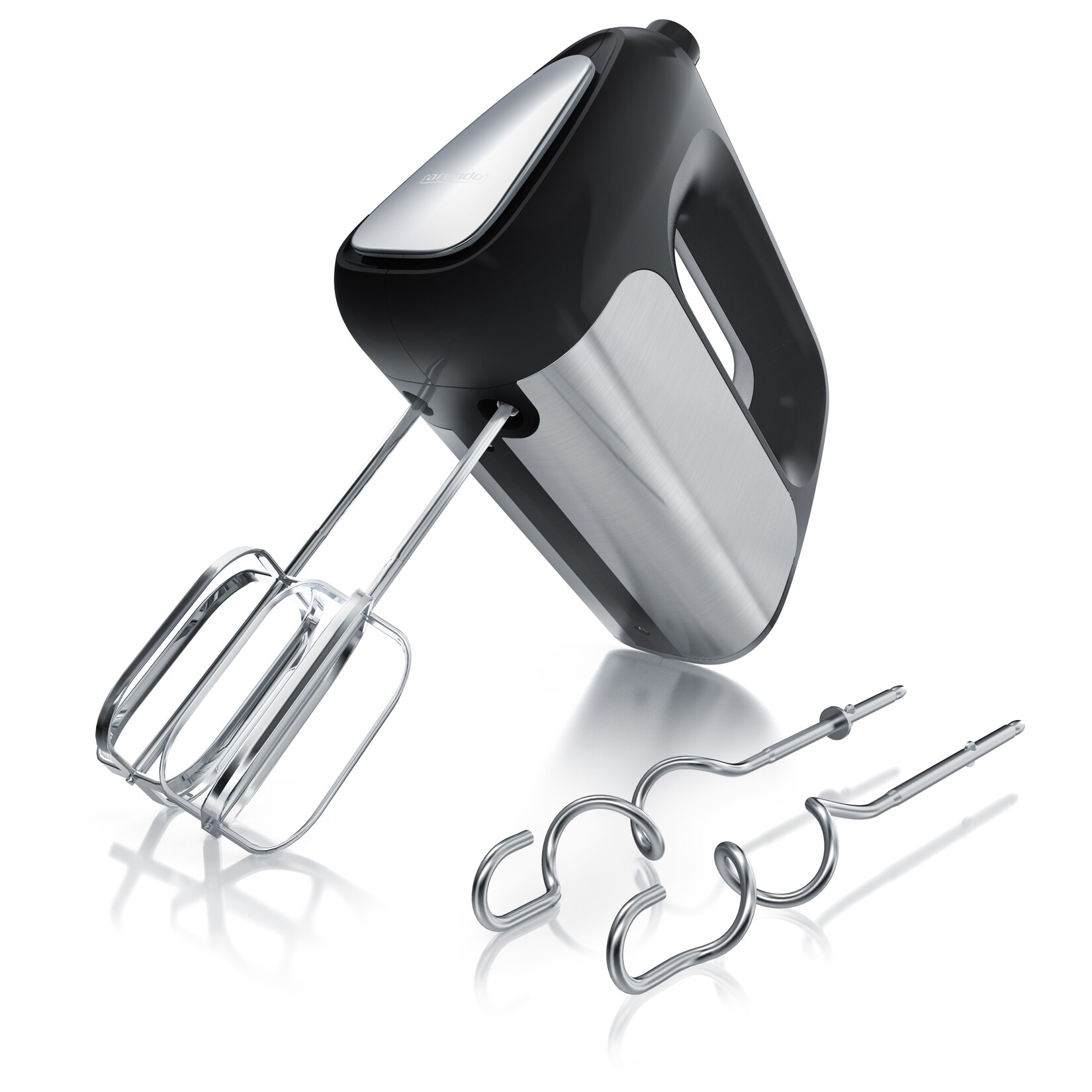 Elektrischer Handmixer Handrührer - inkl. 2 Quirle und 2 Knethaken aus Edelstahl - Handrührgerät - Hakenentriegelung - Turbotaste
