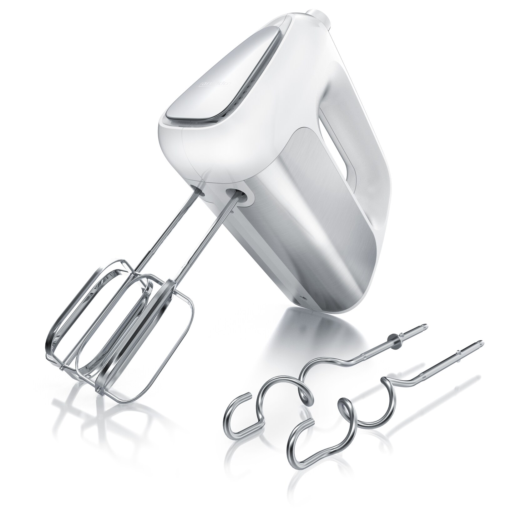 Elektrischer Handmixer Handrührer - inkl. 2 Quirle und 2 Knethaken aus Edelstahl - Handrührgerät - Hakenentriegelung - Turbotaste