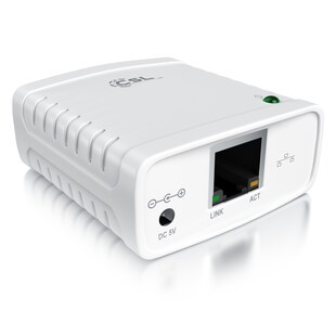 CSL LAN Printserver Druckerserver - Fast Ethernet - USB2.0 High Speed - LRP Print Server für Windows - Netzwerk USB zu RJ45 - DHCP fähig, TCP/IP 