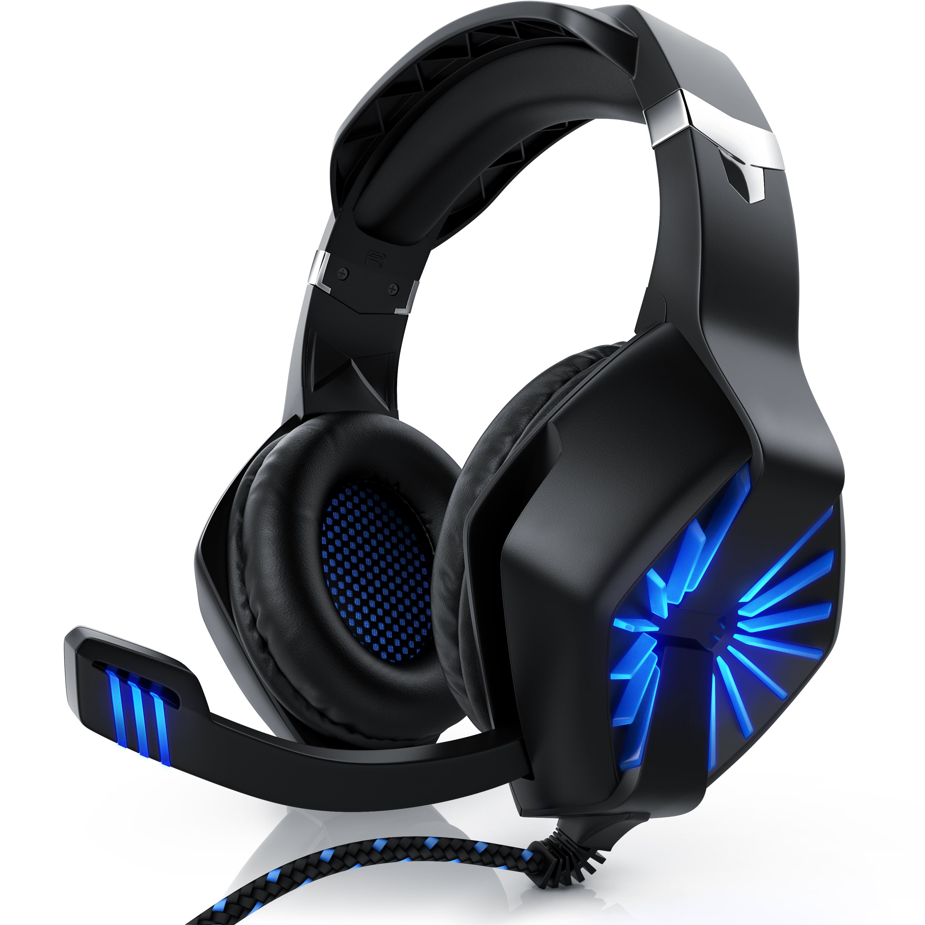CSL  Gaming-Headset "GHS-102" mit Mikrofon, USB Kopfh&ouml;rer f&uuml;r Windows/Mac/Linux /PS4/PS4 Pro 