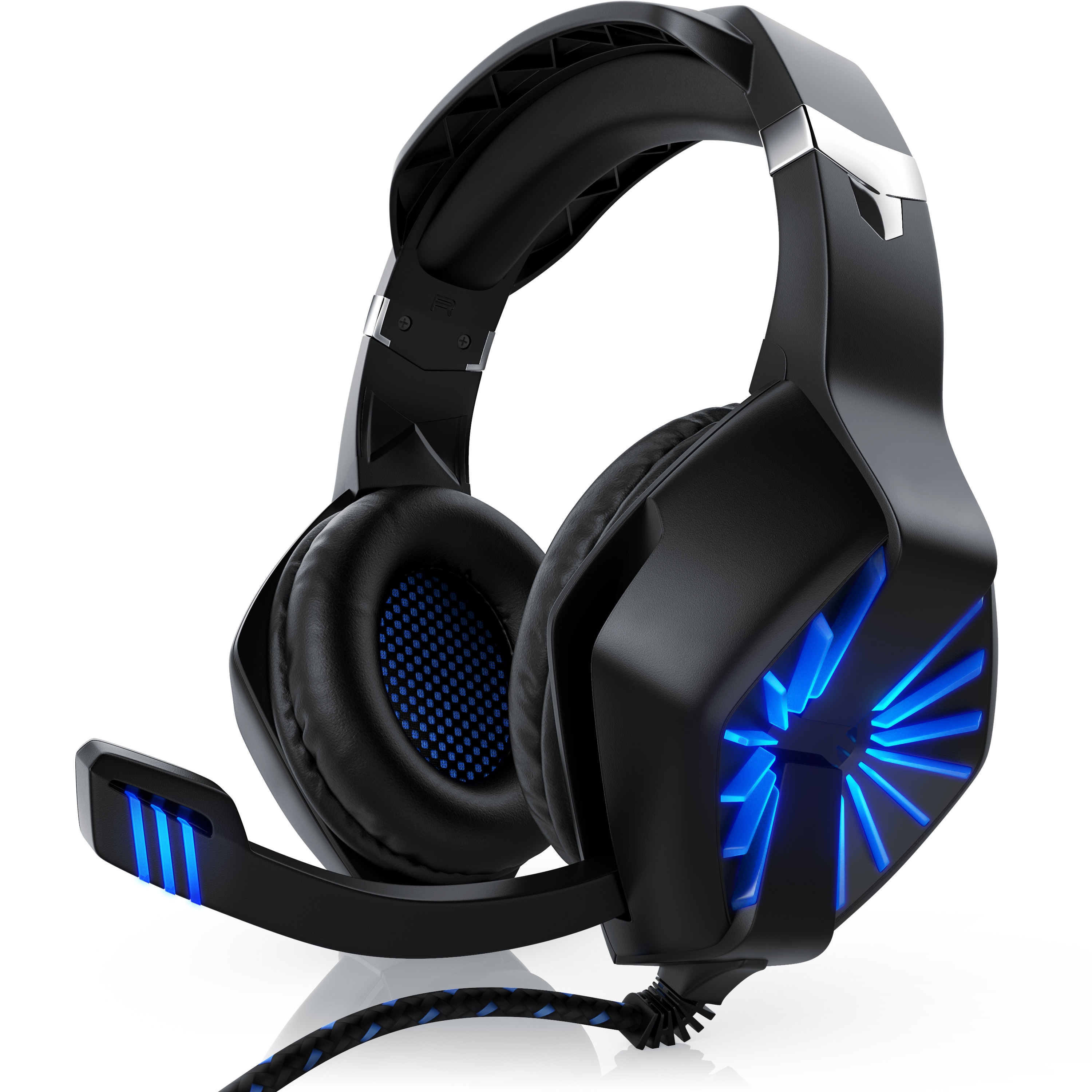 CSL USB Gaming Headset GHS-102 mit Mikrofon - Kopfh&ouml;rer f&uuml;r PC (Win XP/7/8/8.1/10), PS4/4 Pro 