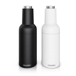 Arendo - Salz und Pfeffermühle elektrisch - 2er Set - einhändiger Betrieb - mahlt automatisch beim Kippen - Batteriebetrieben - Gewürzmühle 