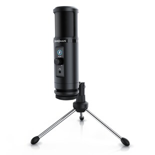 LIAM&DAAN Podcast Mikrofon mit Monitorfunktion & Dreibeinstativ 192 kHz - 20 Hz bis 20 kHz 