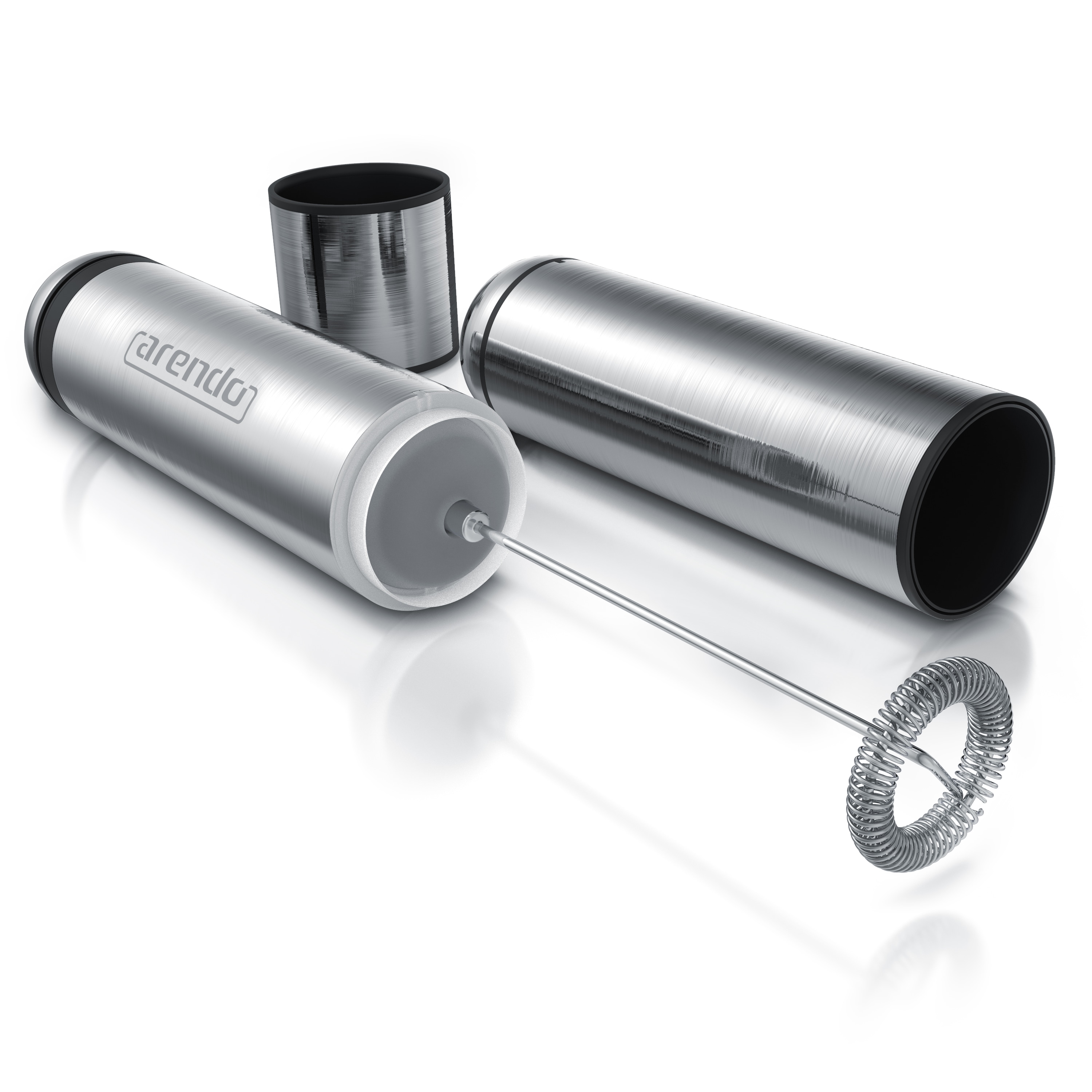 Arendo Edelstahl Stab Milchaufsch&auml;umer batteriebetrieben Handmilchaufsch&auml;umer mit 13000 U/min 