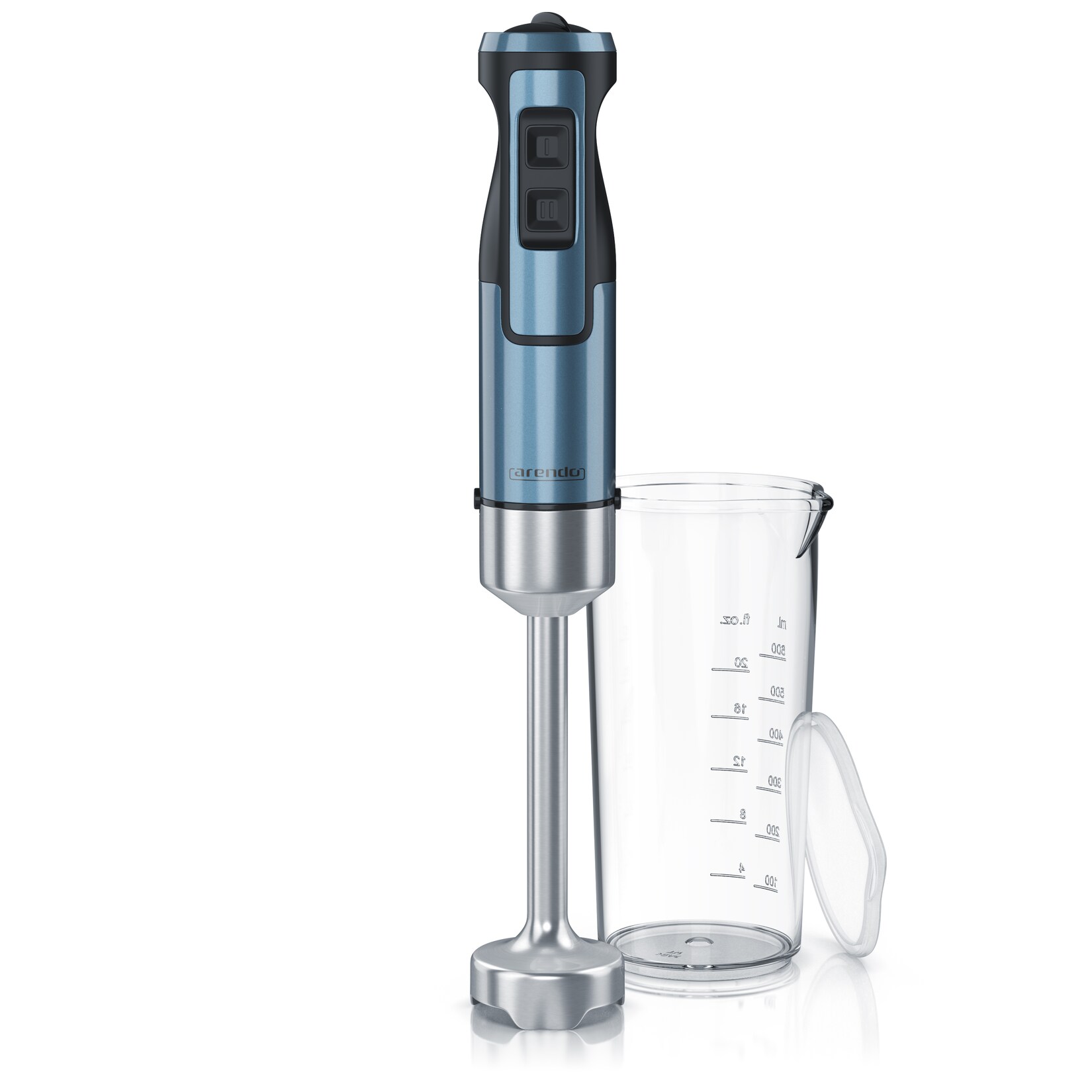 Edelstahl Stabmixer 1000 Watt - vierflügeliges Messer - Handmixer - Pürierstab - stufenlose Geschwindigkeitsregelung - Turbotaste