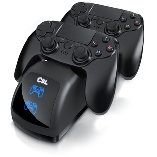 CSL Dual Ladestation für 2x PS4 Gamepads - PS4 Controller Stand Charger / Ladegerät 