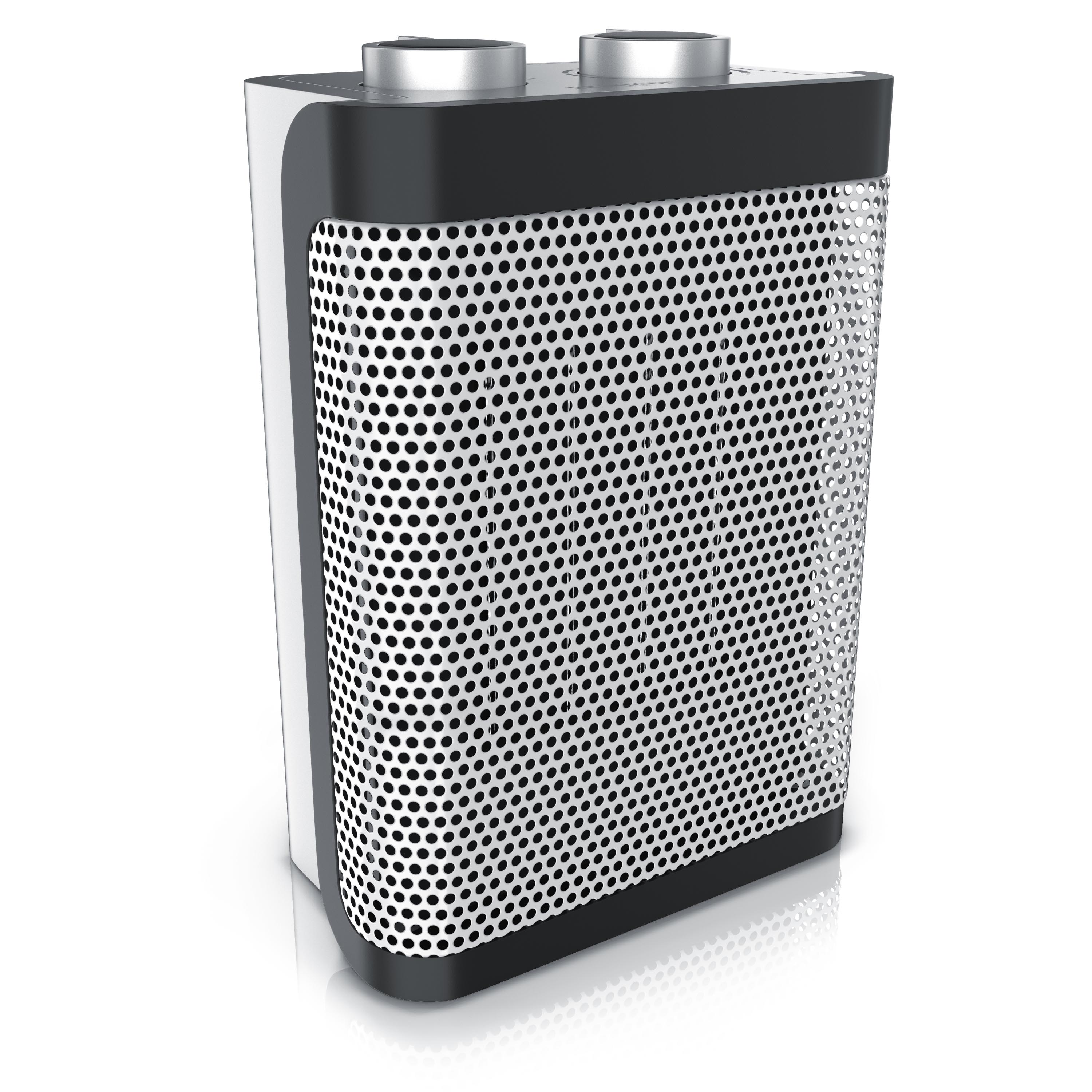 Brandson Keramikheizger&auml;t, Heizl&uuml;fter mit Temperaturregelung, 1500W, 2 Leistungsstufen, &Uuml;berhitzungsschutz, Thermosicherung, Umkippschutz, Silber 