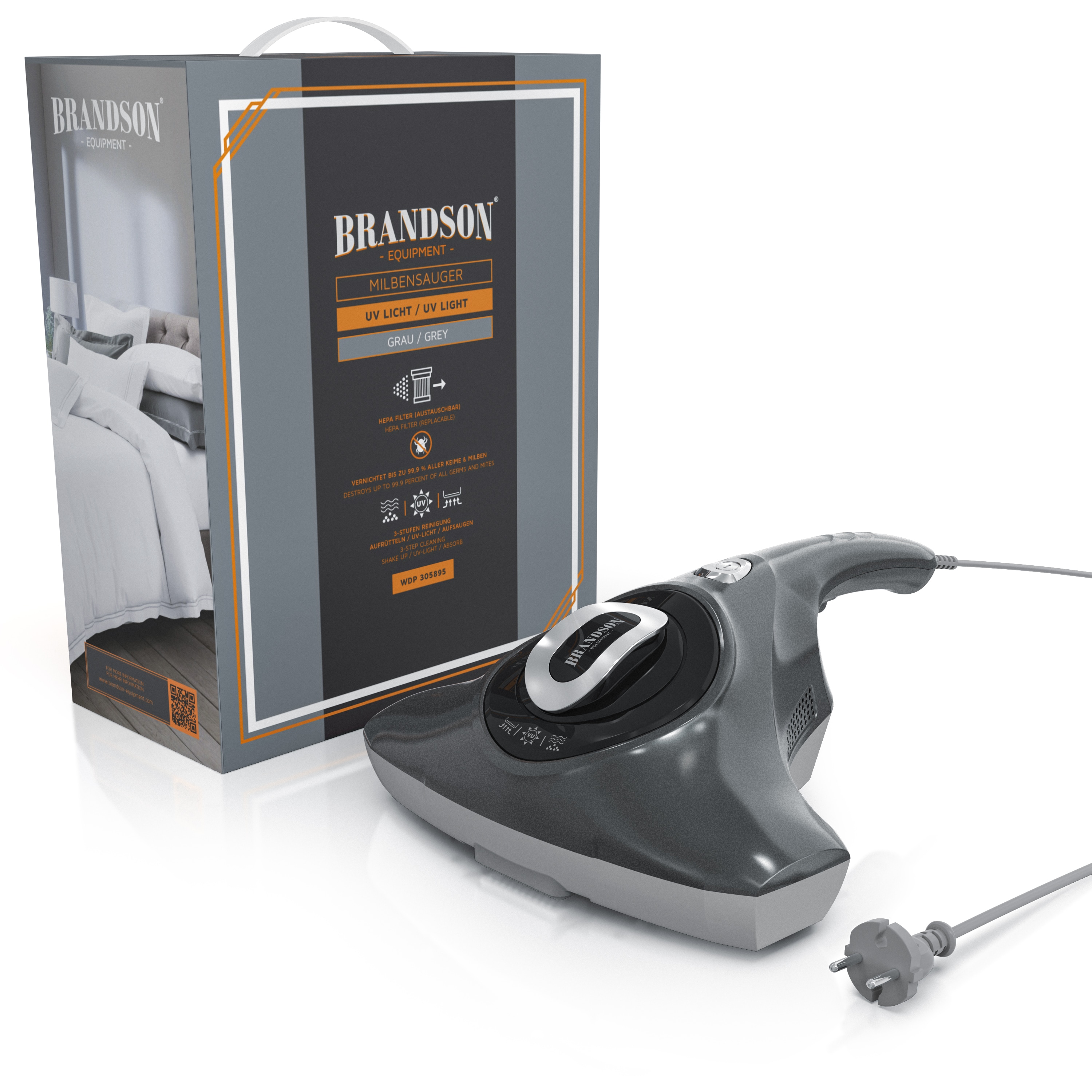 Brandson Milbensauger Mit UV Licht - Matratzenreiniger Mit HEPA Filter