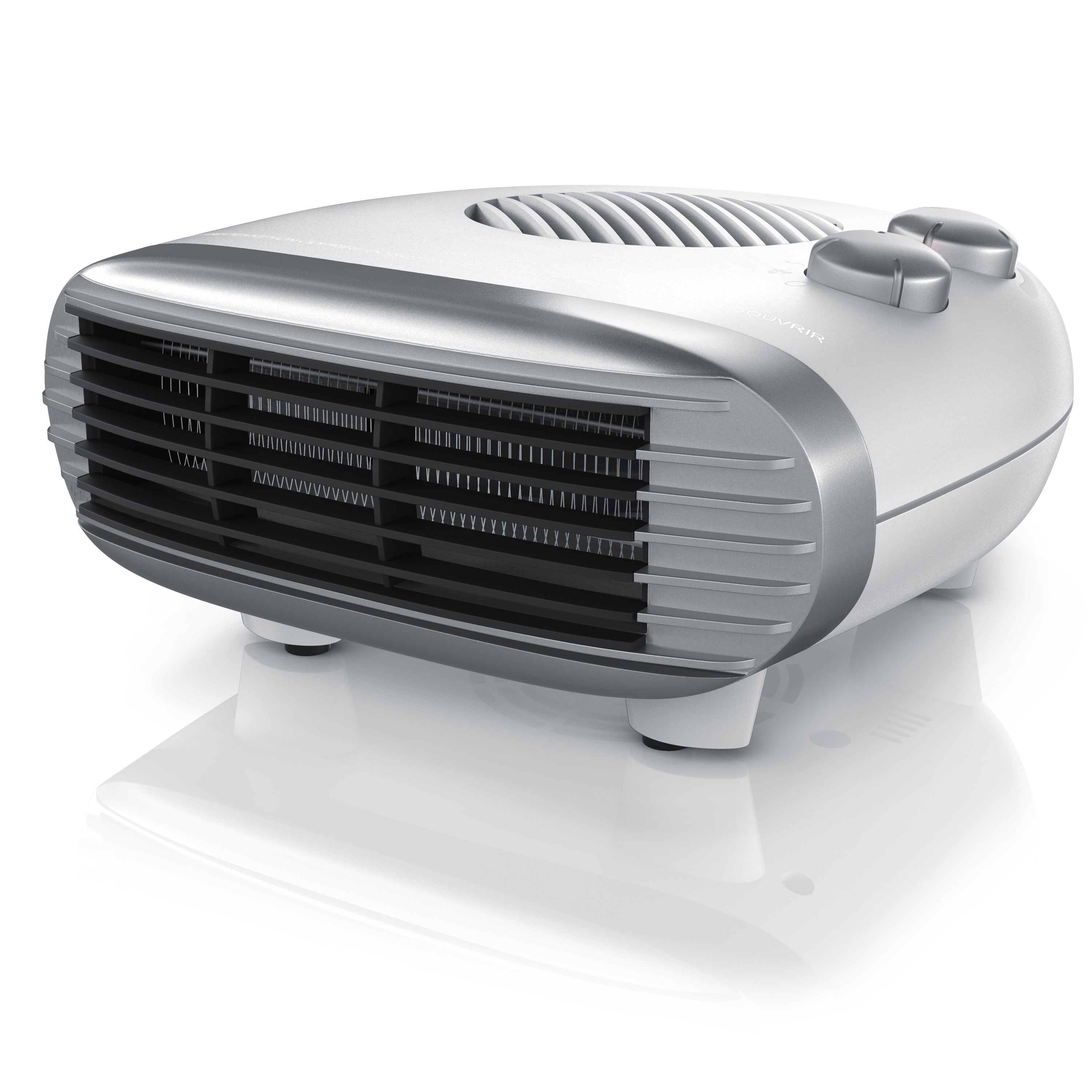 Brandson Heizl&uuml;fter 2000W, einstellbares Thermostat, &Uuml;berhitzungsschutz, Automatische Abschaltung, 3 Leistungsstufen, Wei&szlig;/Silber 