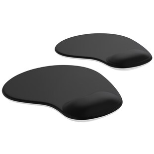CSL Mauspad 2er Spar-Set mit ergonomischer Handgelenkauflage, Gel Komfort Office Mousepad 