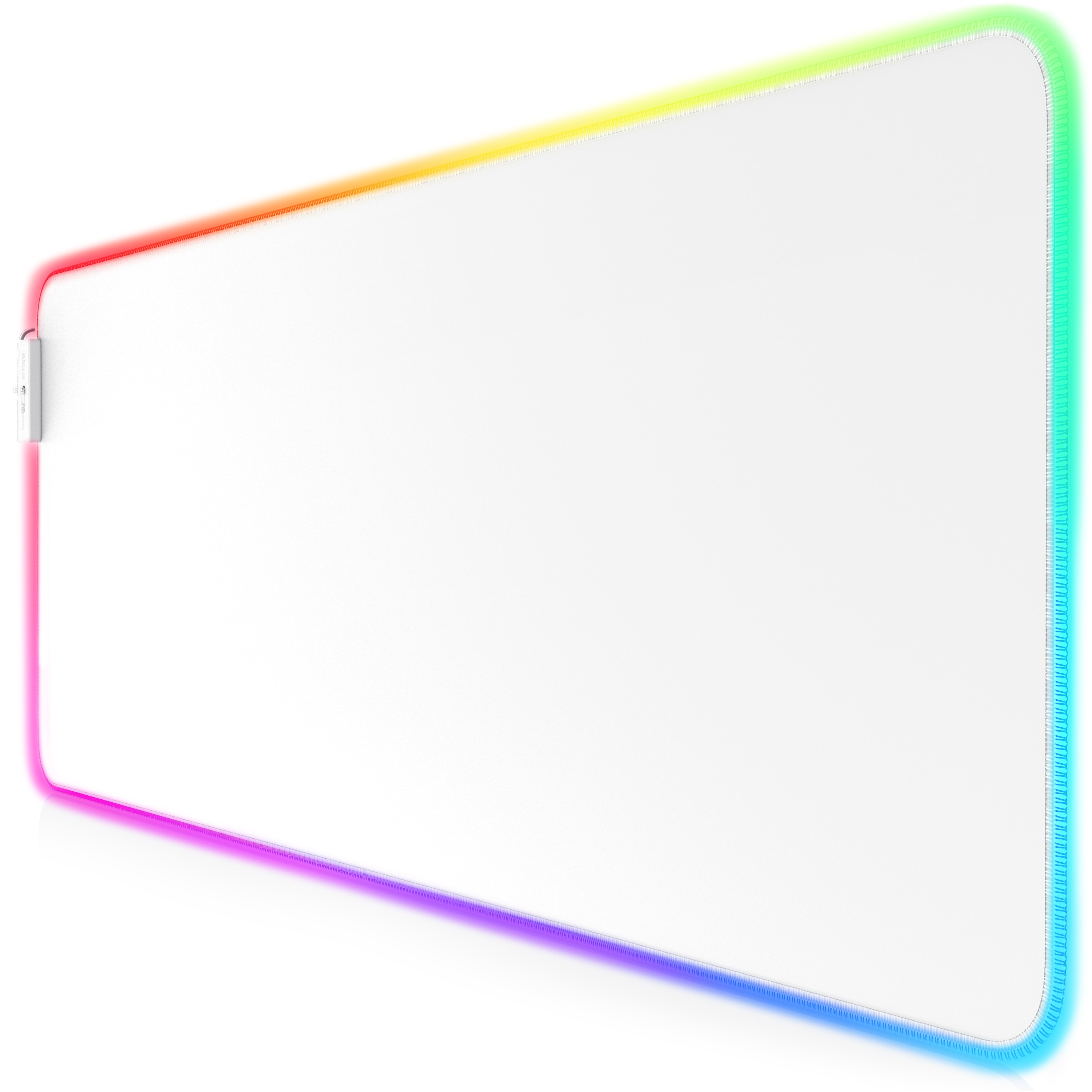 Titanwolf RGB Gaming Mauspad, Mousepad XL 800 x 300mm verbessert Pr&auml;zision & Geschwindigkeit, wei&szlig; 