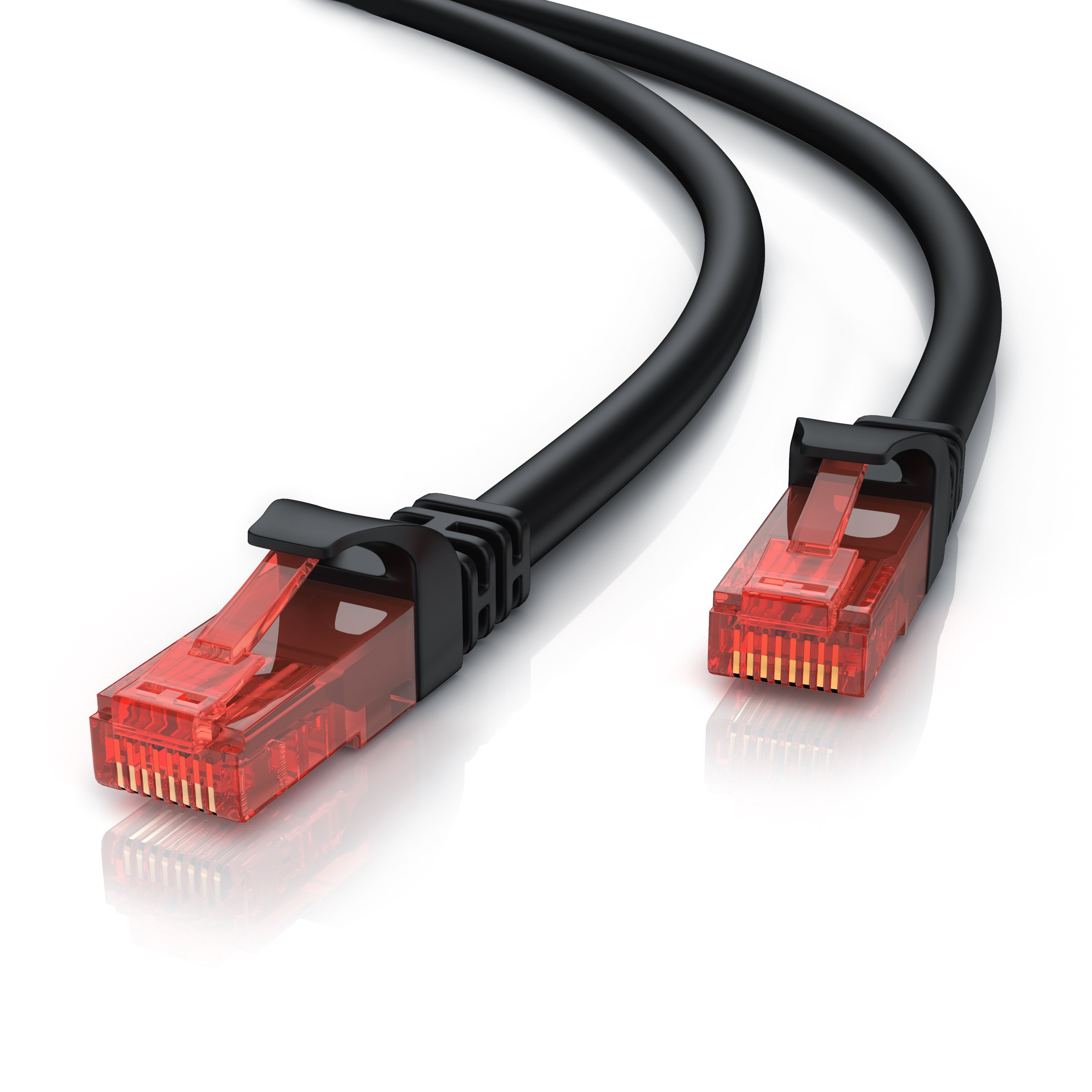 CSL Cat 6 Gigabit Ethernet LAN Kabel - mehrfach geschirmt - UTP Gigabit - 1000 Mbit/s - Patchkabel - Netzwerkkabel - 25m 