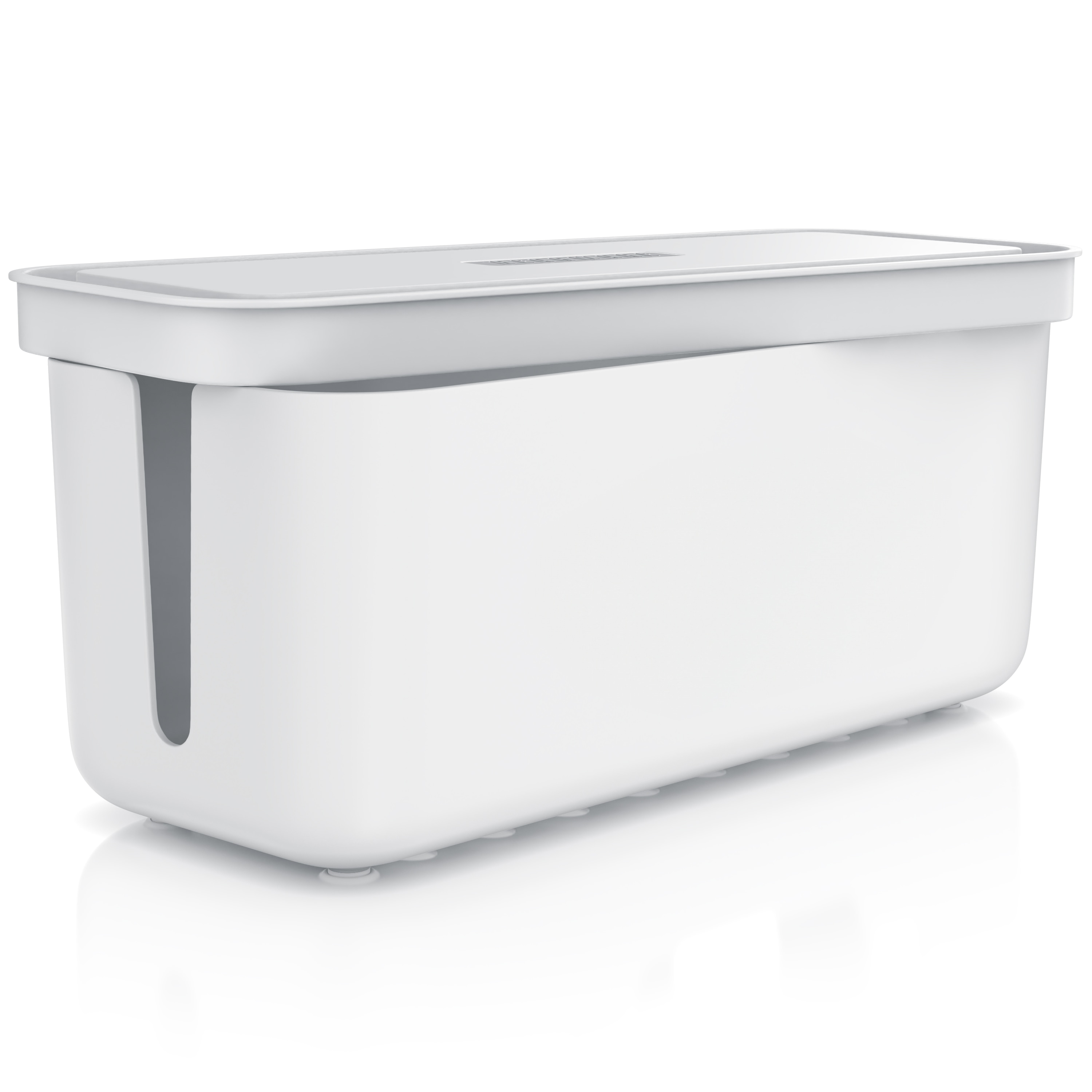 BEARWARE Kabelbox mit Gummif&uuml;&szlig;en Kabelmanagement / Kabelordner / Ladebox 