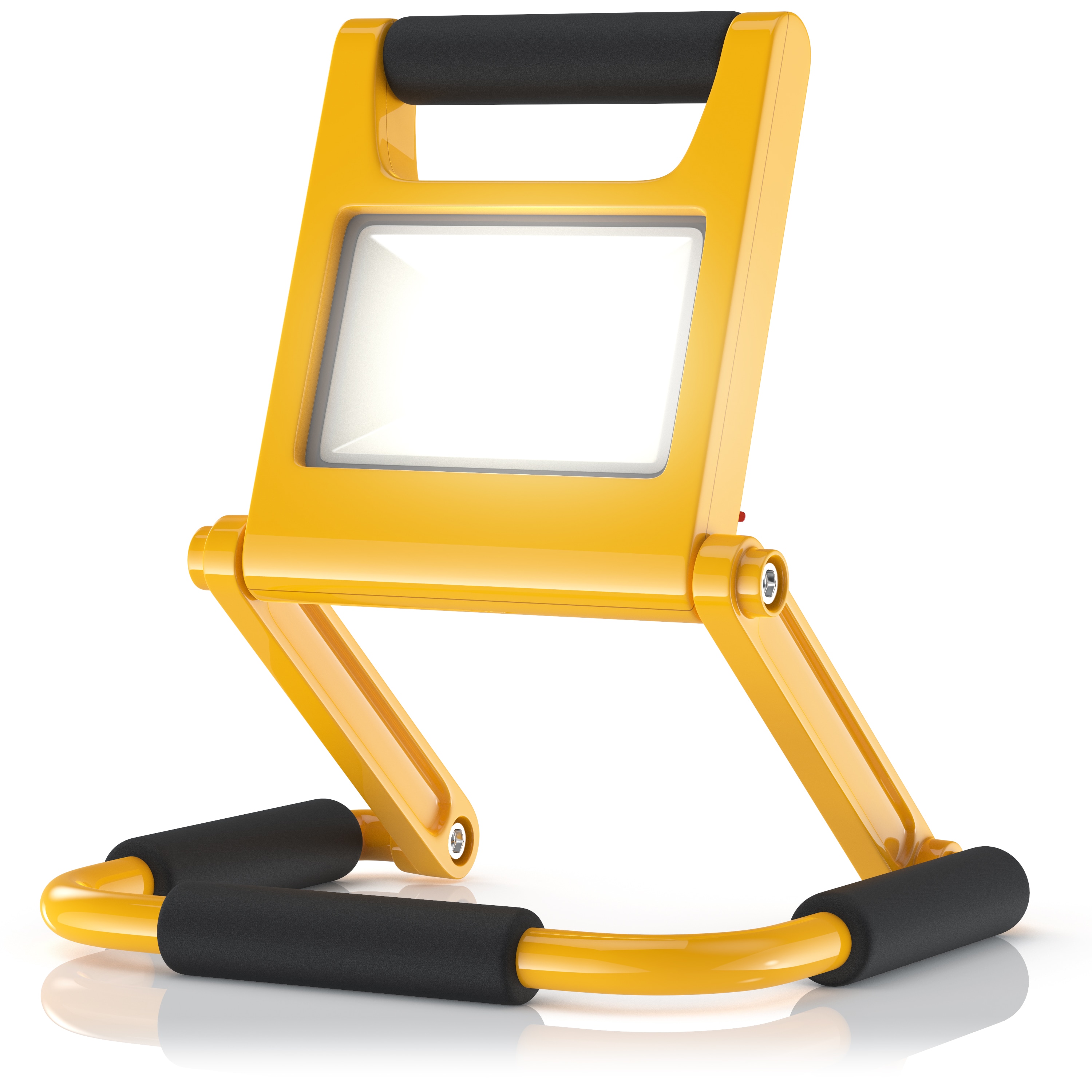 Brandson LED Baustrahler mit Akku, 2 Dimmstufen & 600 Lumen einklappbare IP44 Arbeitsleuchte 