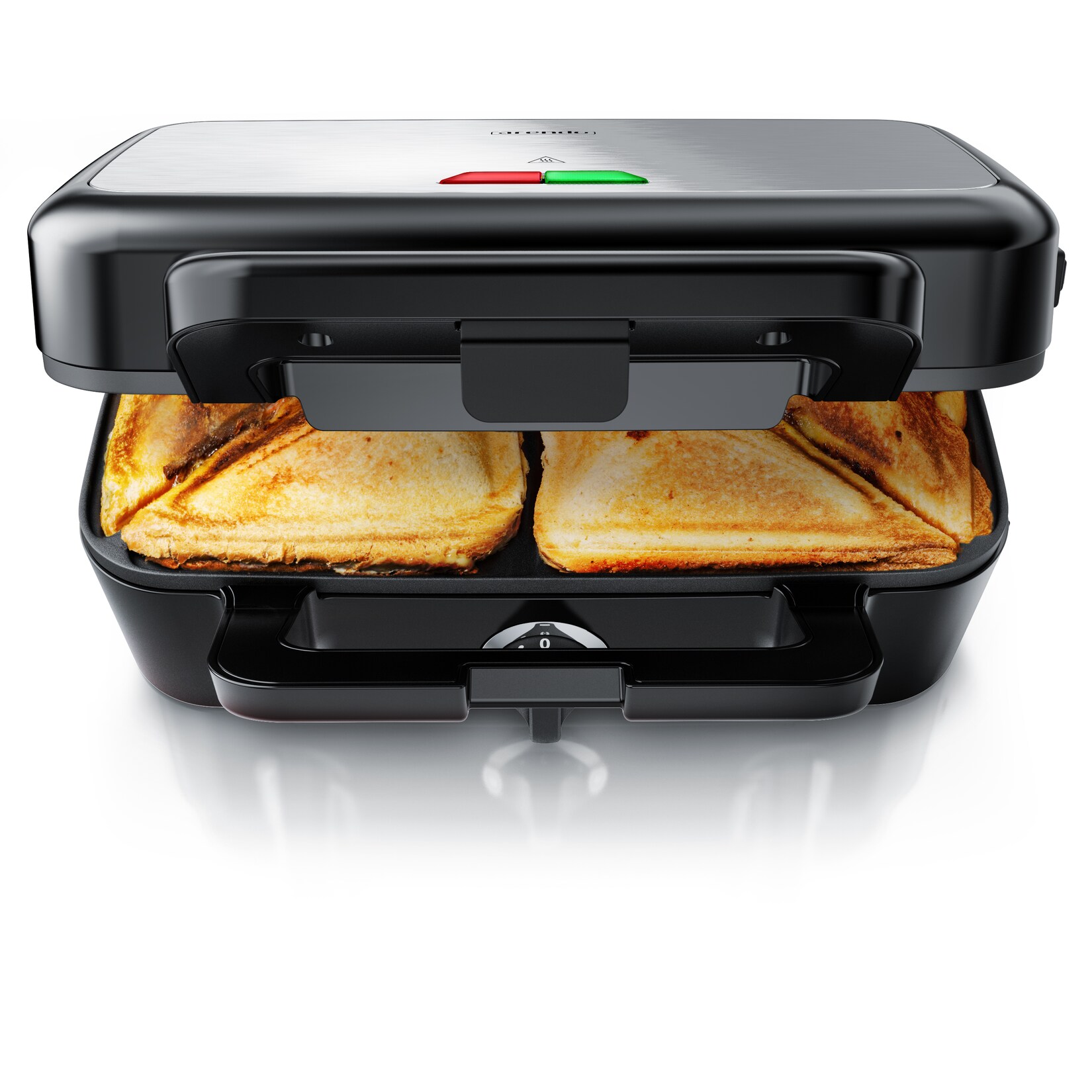 Arendo Sandwichmaker 1200 W mit Antihaftbeschichtung - mit abnehmbaren Platten - spülmaschinentauglich - Temperaturkontrolle - Sandwich …
