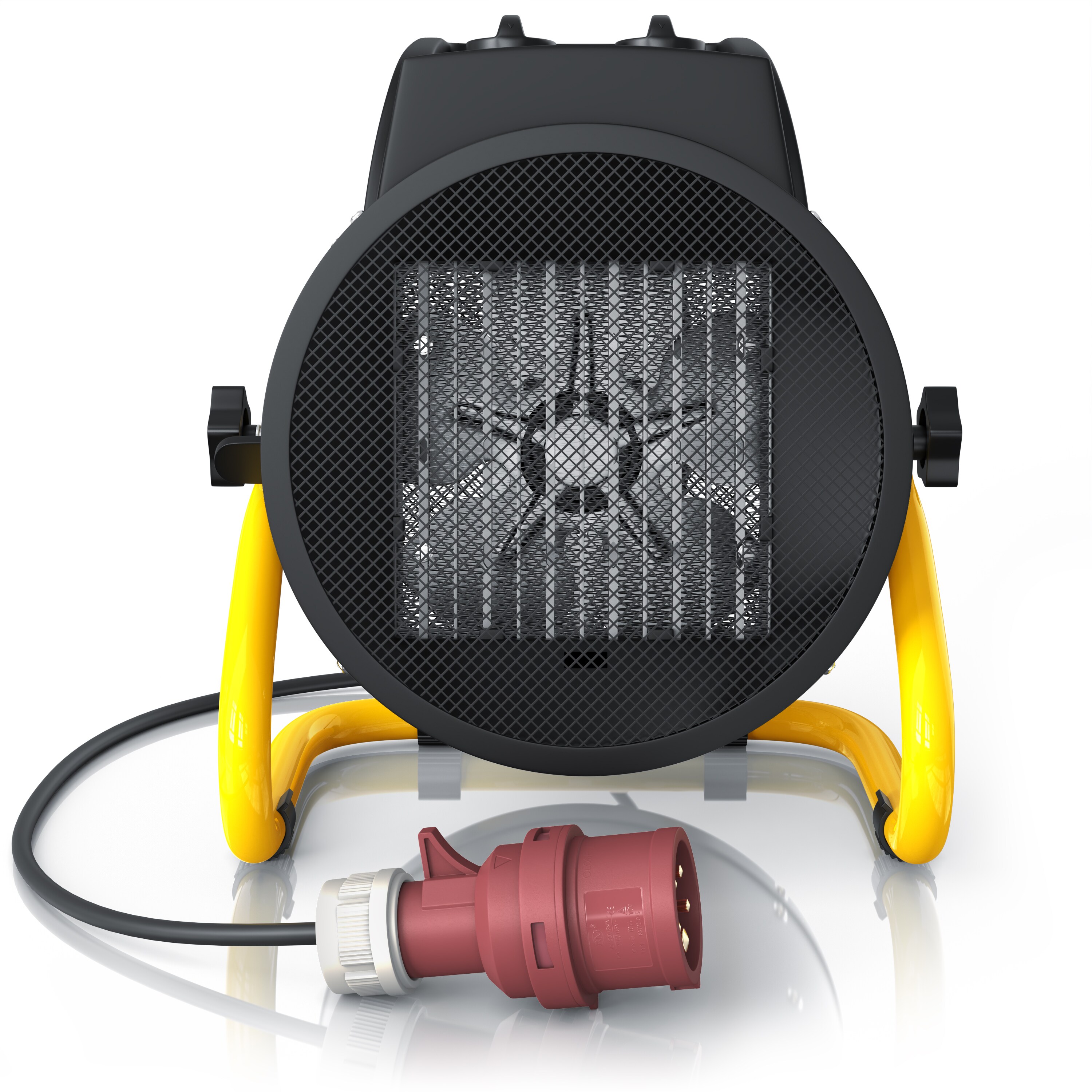 Brandson Bauheizer 5000W, Heizl&uuml;fter, 2 Heizstufen, &Uuml;berhitzungsschutz, Automatische Abschaltung, f&uuml;r Baustelle Garage Werkstatt Rohbau, Schwarz/Gelb 