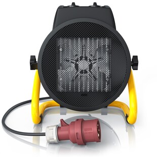 Brandson Bauheizer 5000W, Heizlüfter, 2 Heizstufen, Überhitzungsschutz, Automatische Abschaltung, für Baustelle Garage Werkstatt Rohbau, Schwarz/Gelb 