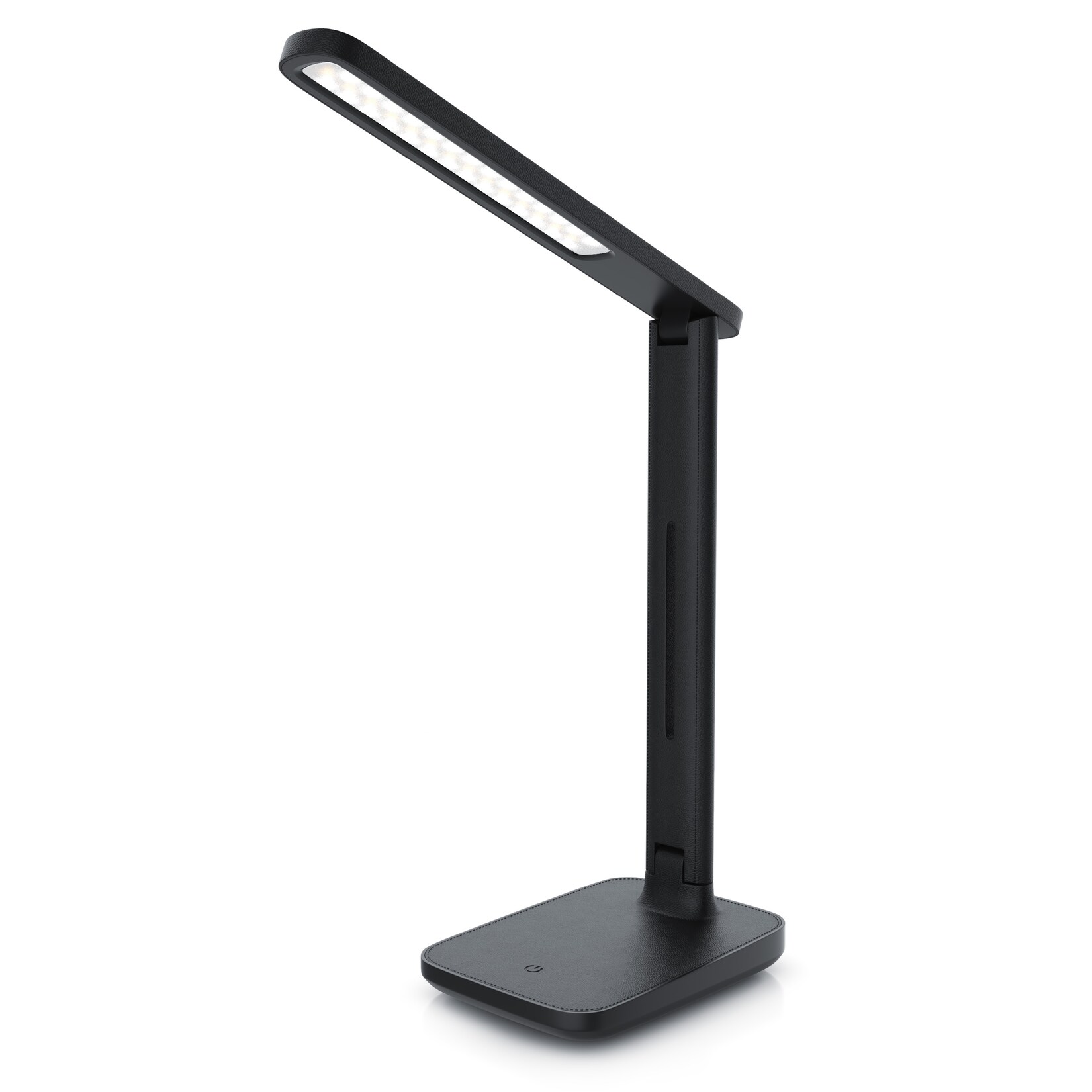 Brandson LED Schreibtischlampe mit 3 Helligkeitsstufen, Leder-Design, 42 LEDs dimmbar, 3 Farbtemperaturen, Sensor Touch, mit Netzteil, …