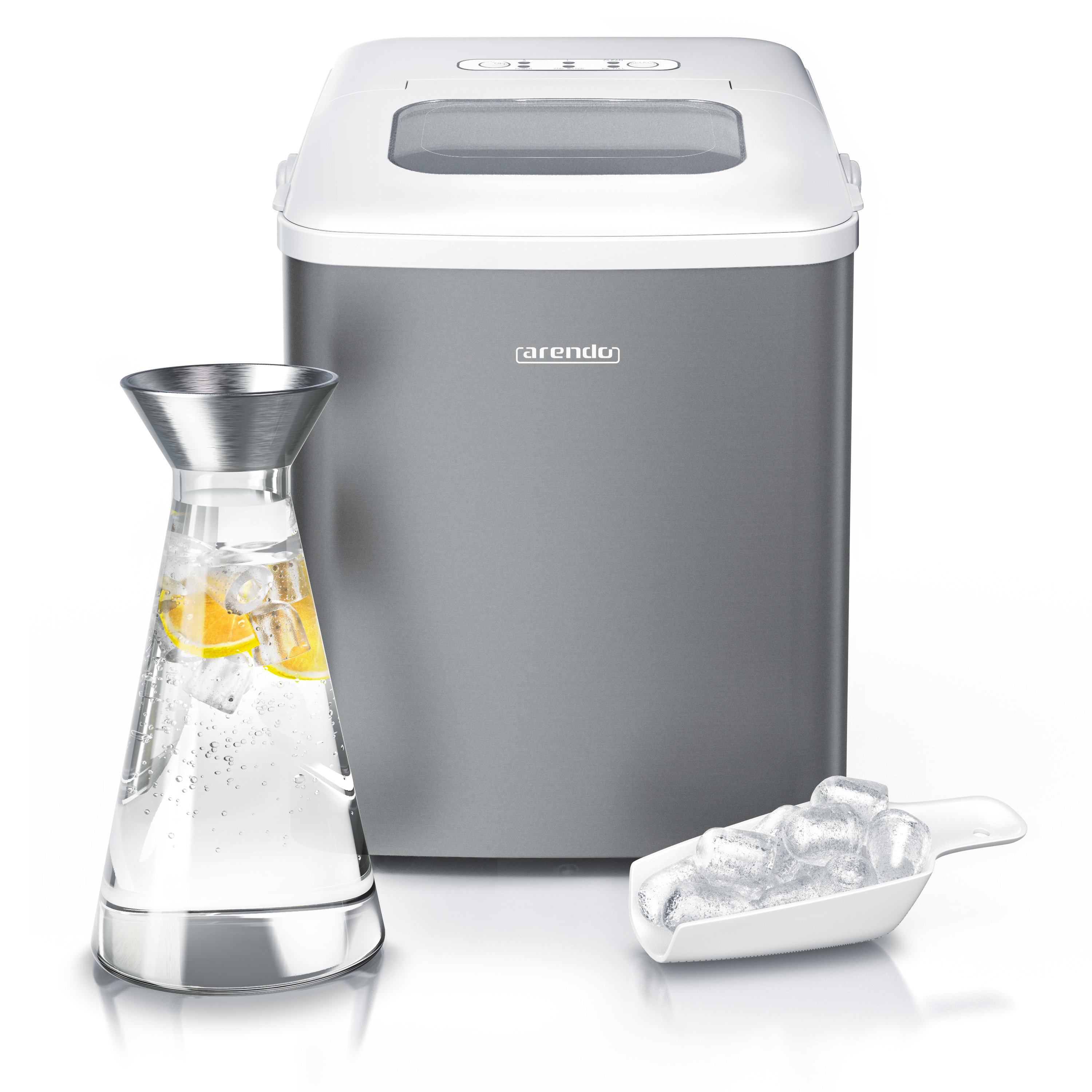 Arendo Eisw&uuml;rfelmaschine 120W mit 1,5L Beh&auml;lter Eisw&uuml;rfelbereiter, 9 Eisw&uuml;rfel in 9 Minuten 
