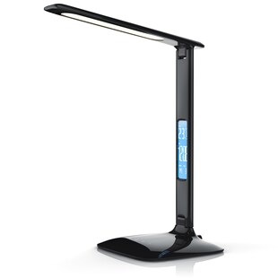 Brandson Schreibtischlampe, LED, Dimmbar, Farbwechsel, Temperatur-, Alarm- & Kalenderfunktion, Tischlampe 