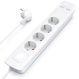 BEARWARE Steckdosenleiste Mehrfachsteckdose Steckerleiste 3680W, 4-fach 