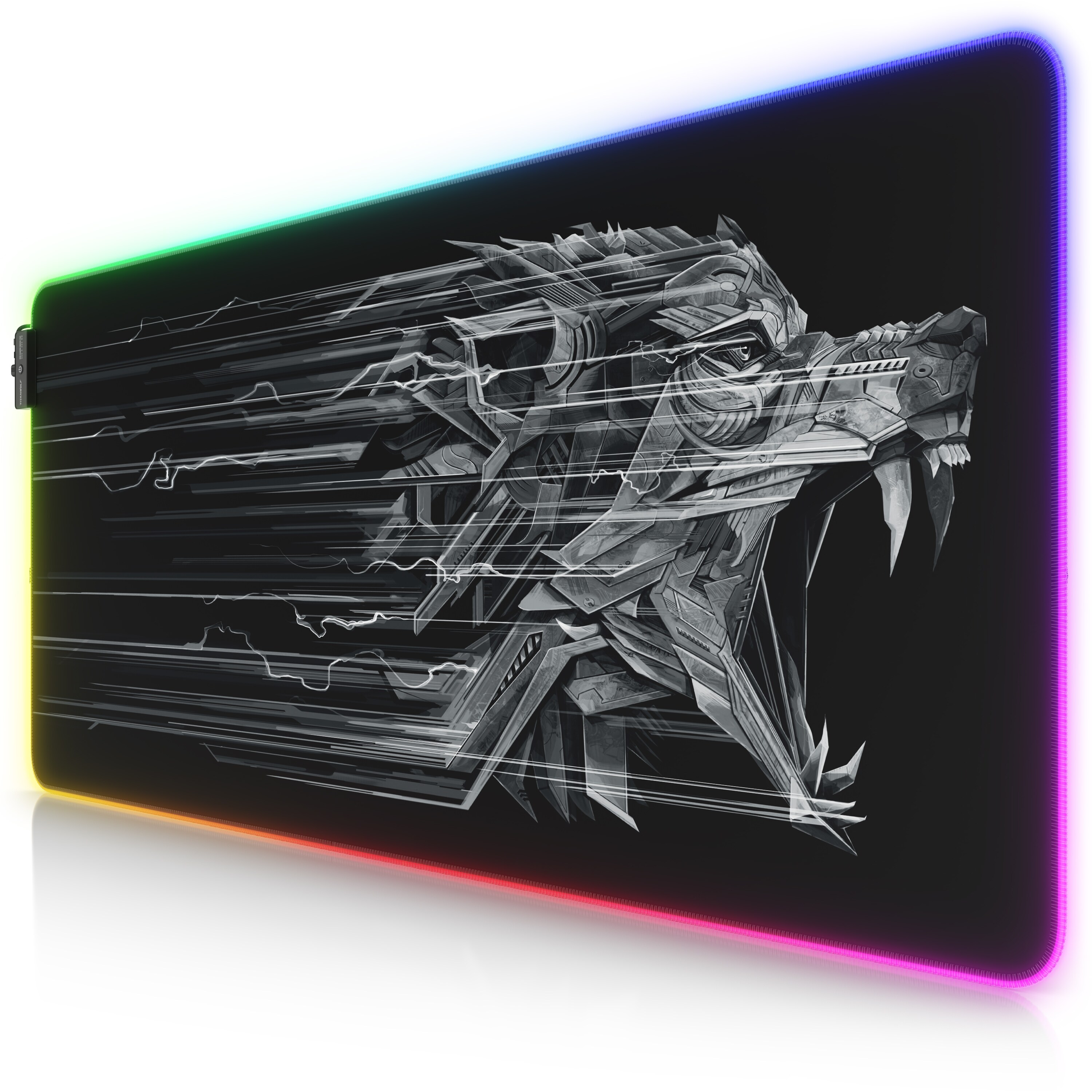 Titanwolf RGB Gaming Mauspad XL 900 x 400 mm Mousepad - verbessert Pr&auml;zision & Geschwindigkeit 