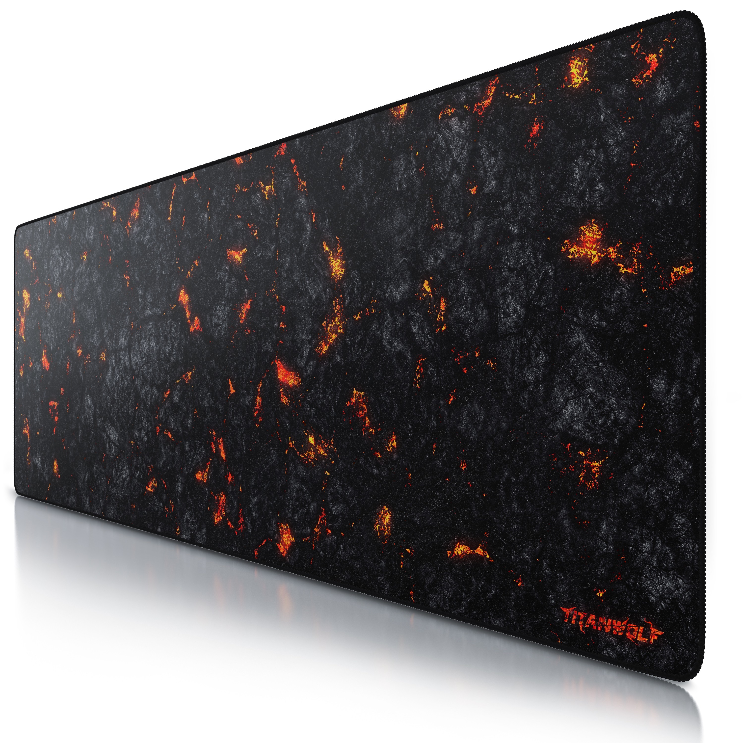 Titanwolf Gaming Mauspad, XXXL Speed Mousepad 1200 x 400 mm, Geschwindigkeit & Pr&auml;zision, Lava 