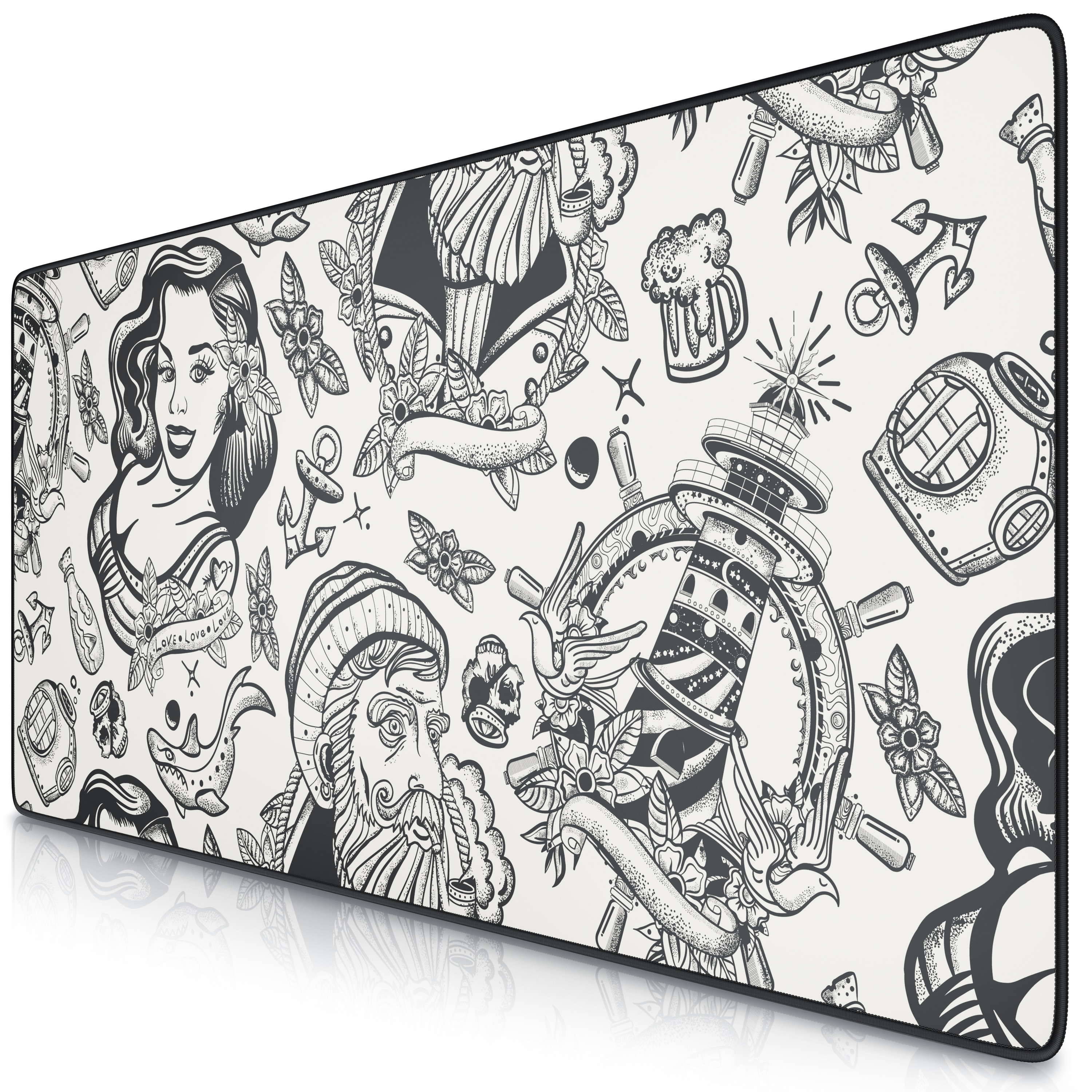 Titanwolf XXL Speed Gaming Mauspad Titanwolf Schwarz 900 x 400mm, XXL Mousepad, Tischunterlage Large Size, verbessert Pr&auml;zision und Geschwindigkeit 