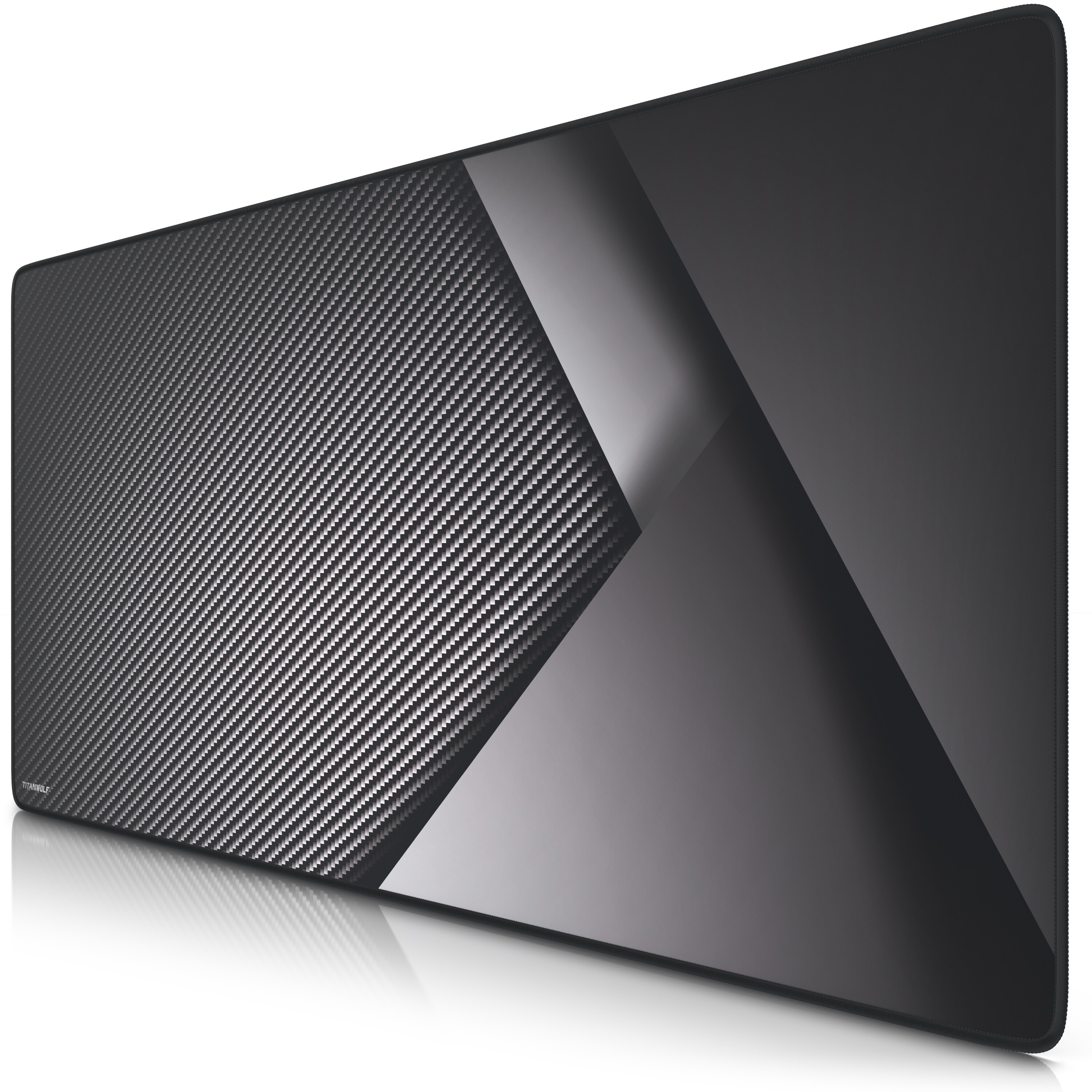 Titanwolf Gaming Mauspad, 900 x 400mm XXL Mousepad, verbessert Pr&auml;zision & Geschwindigkeit, Carbon 