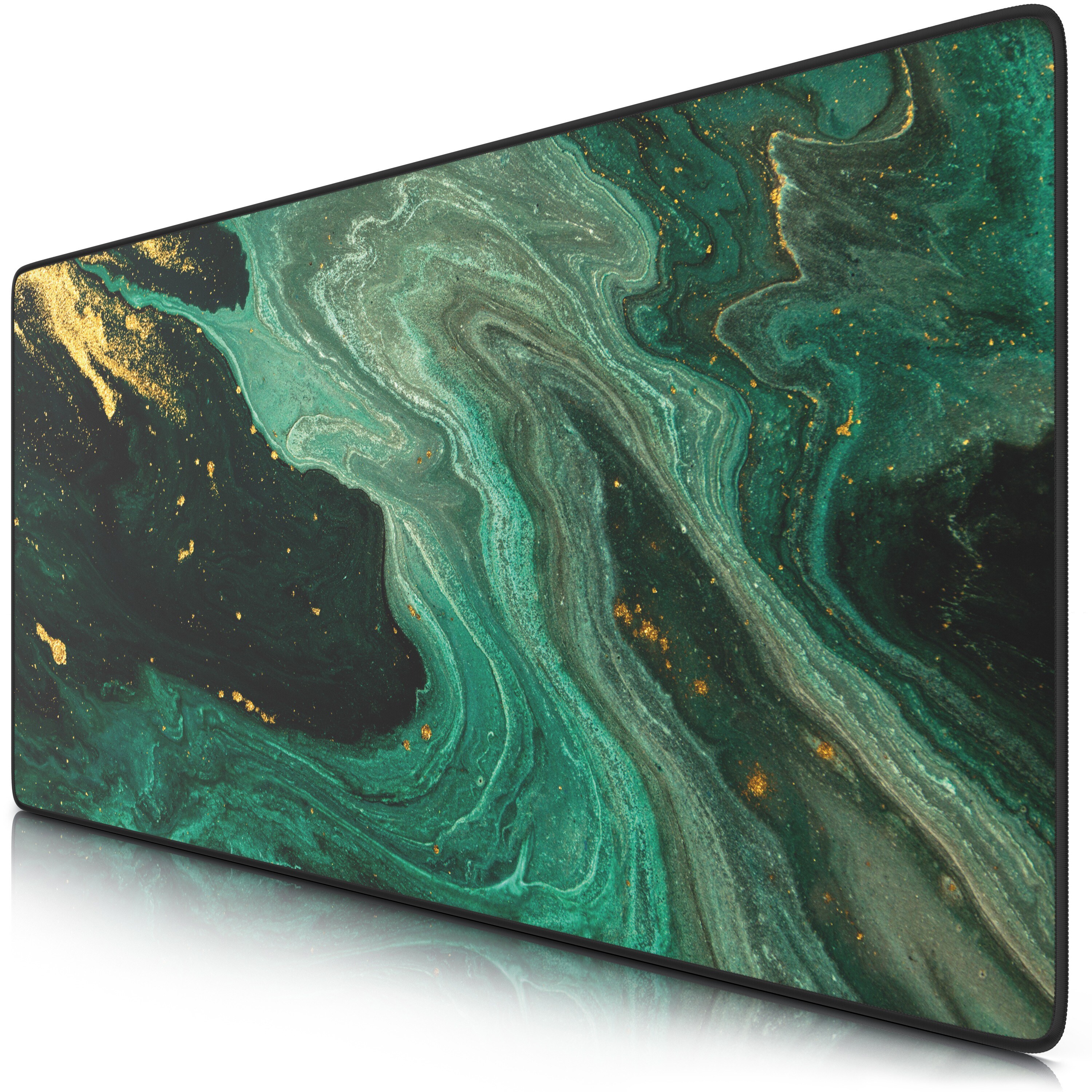 CSL Gaming Mauspad, XXL, Mousepad, 900 x 400 x 3 mm, Tischunterlage, abwaschbar, gr&uuml;n gold 