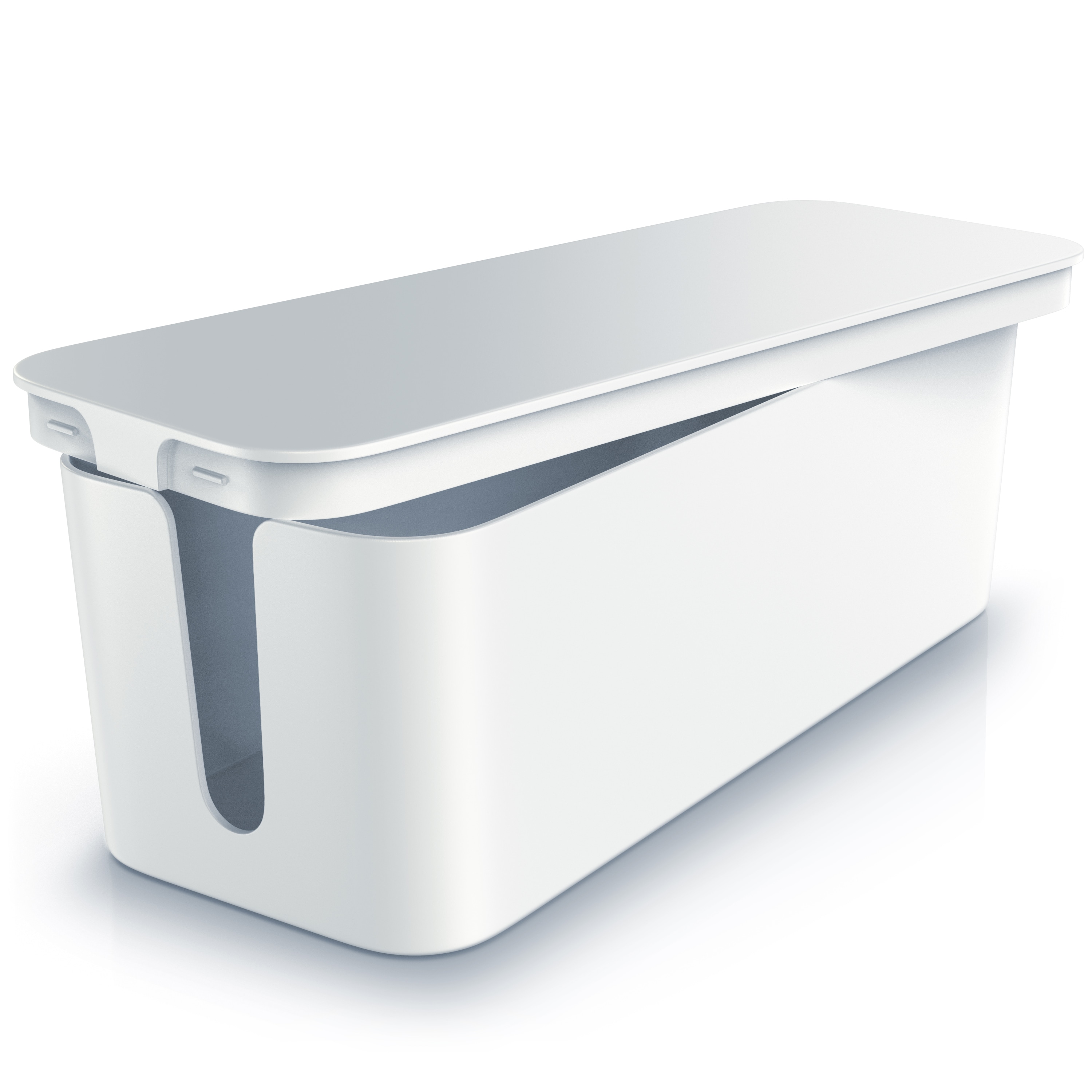 BEARWARE Kabelbox, Kabel Box mit Gummif&uuml;&szlig;en - Kabelmanagement / dezente Optik / Ladebox 