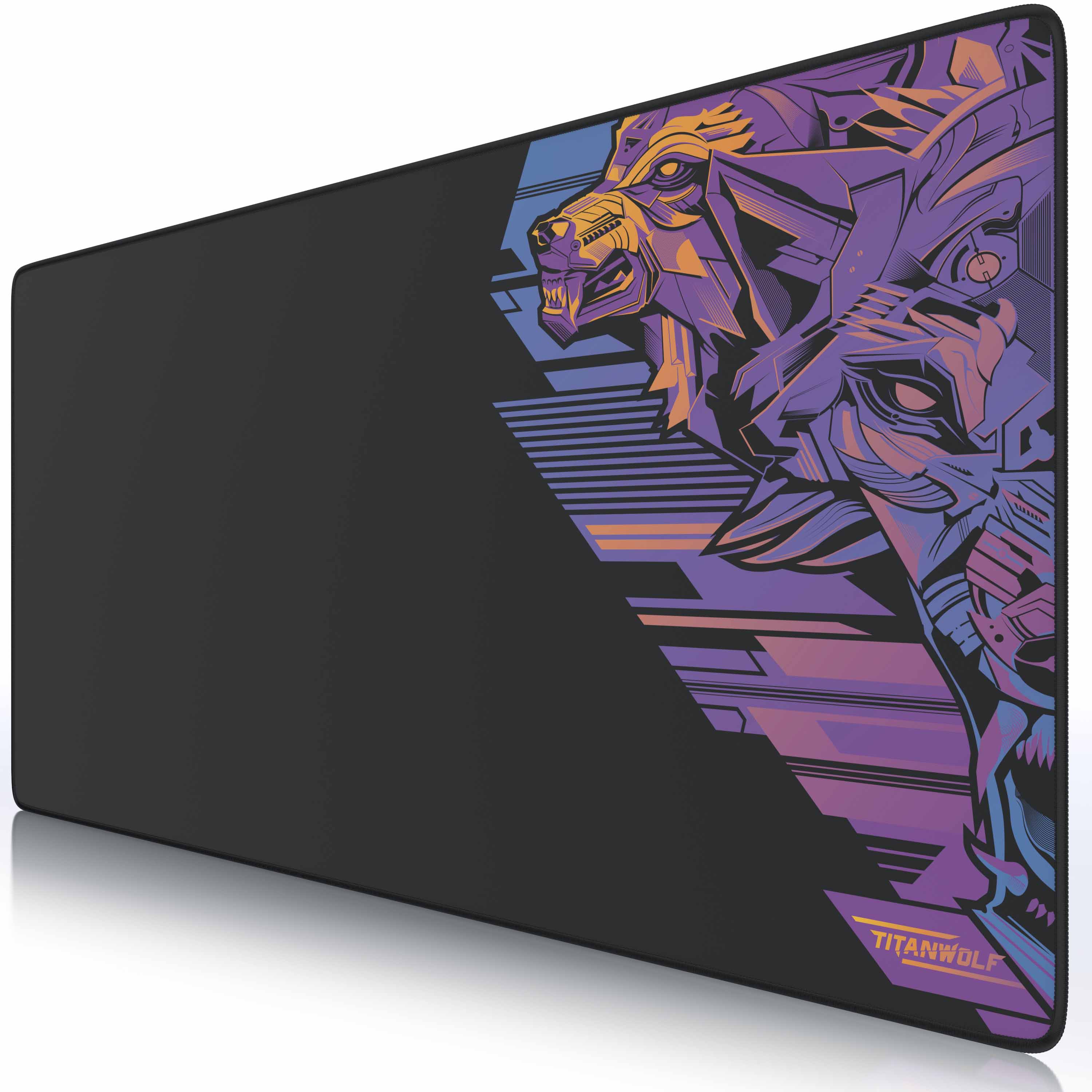 Titanwolf Gaming Mauspad XXL, glattes Stoffgewebe, Speed Mousepad 900 x 400mm gro&szlig;e Fl&auml;che, Vector Gradient 
