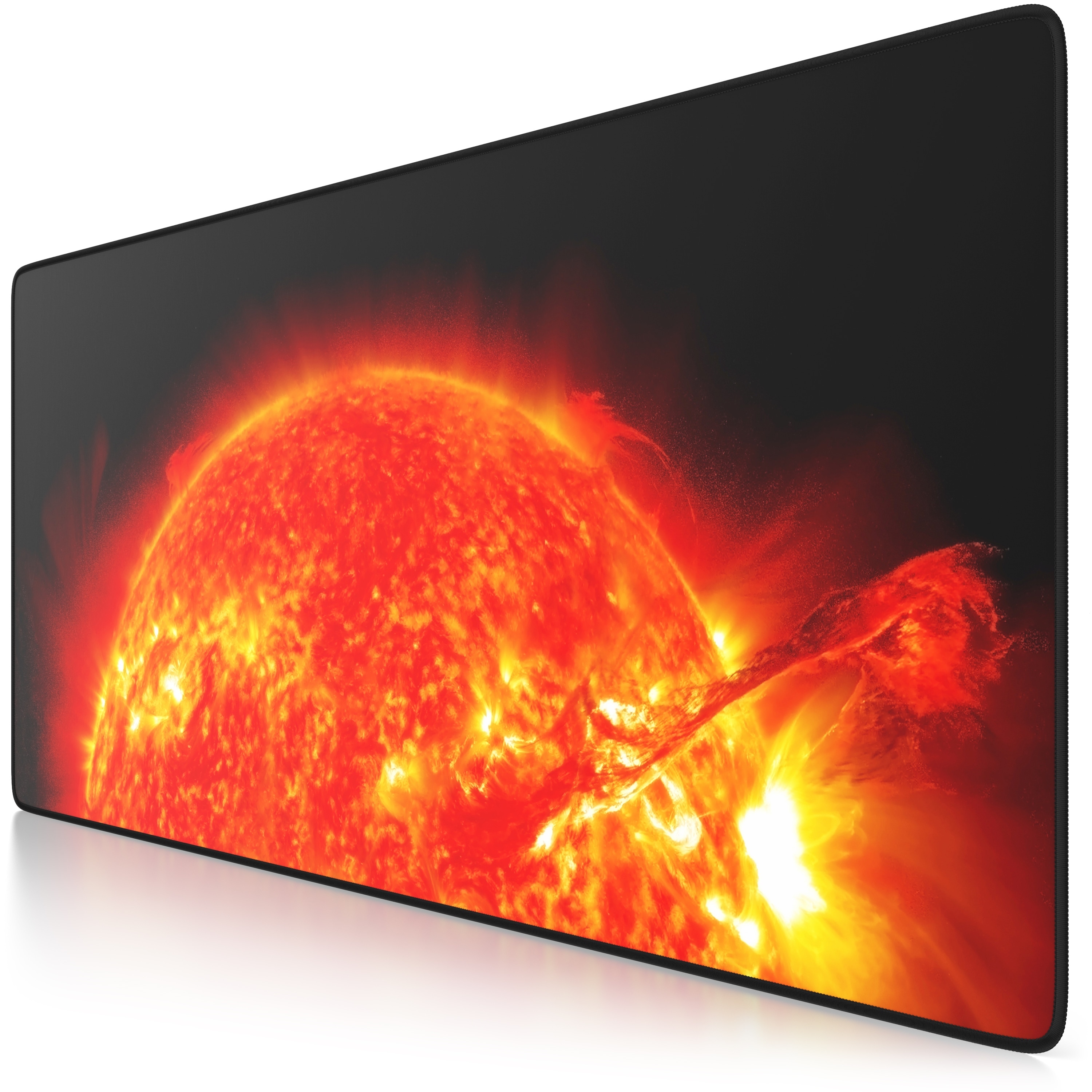 CSL Gaming Mauspad, XXL Schreibtischunterlage 900 x 400mm, Pr&auml;zision & Geschwindigkeit, Rote Sonne 