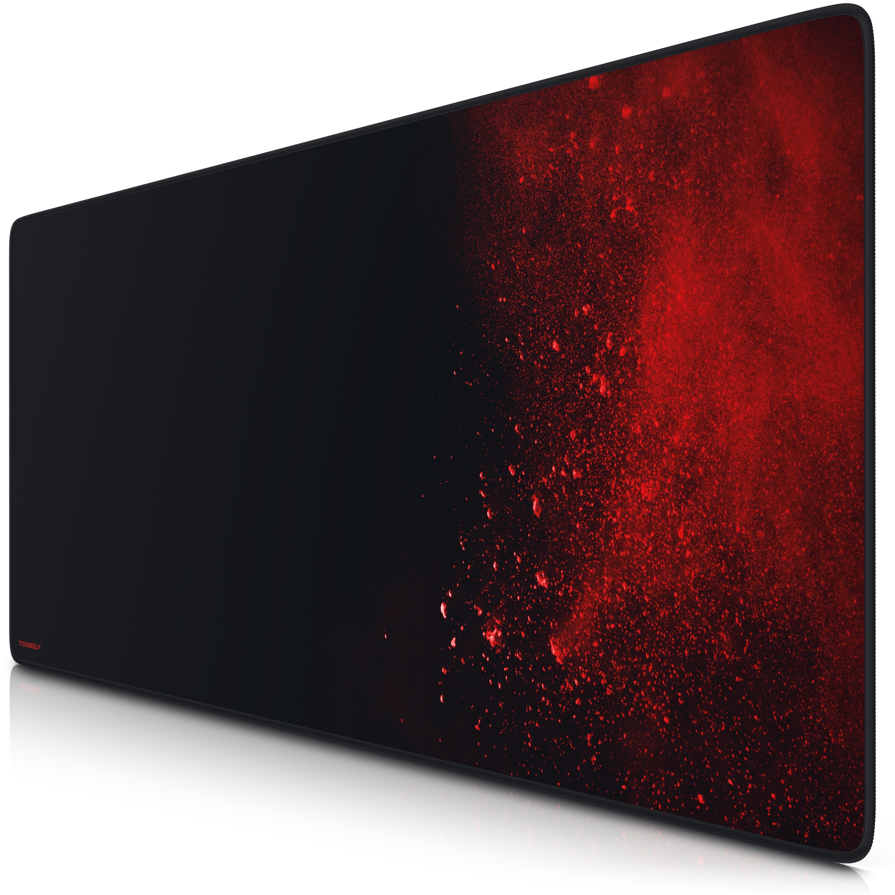 Titanwolf Gaming Mauspad XXL, glattes Stoffgewebe, Speed Mousepad 900 x 400mm gro&szlig;e Fl&auml;che, Blood 