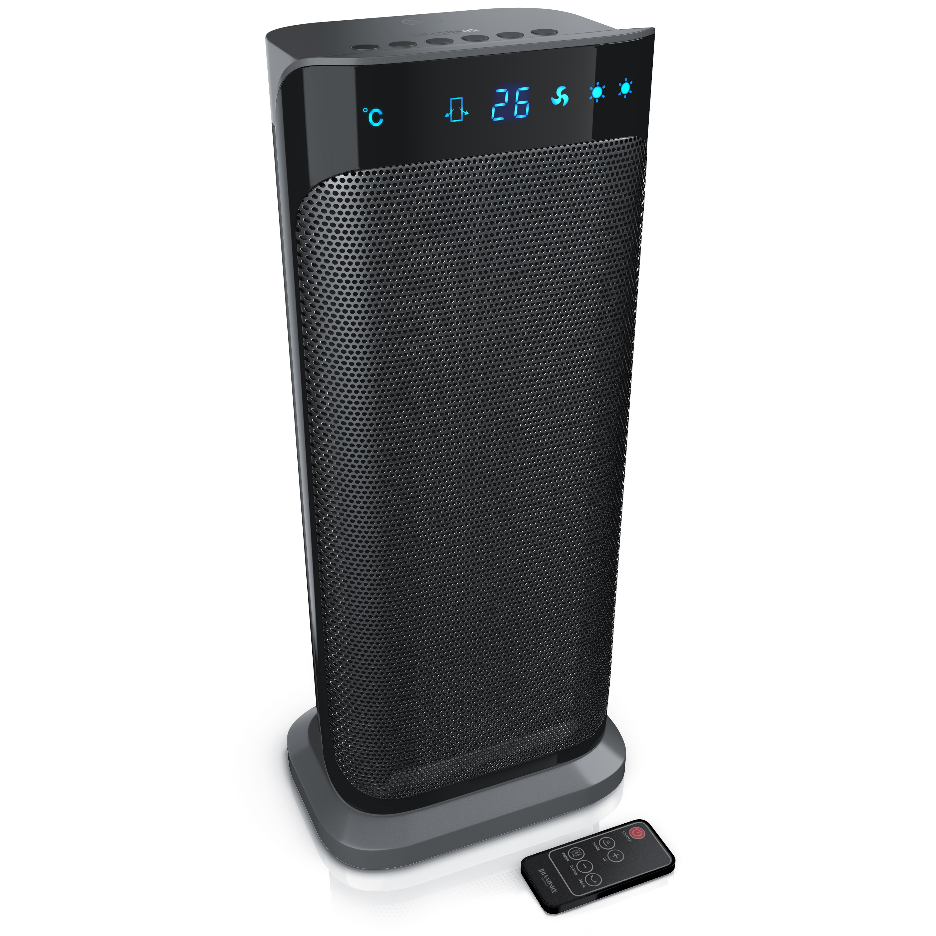 Brandson Heizl&uuml;fter energiesparend, Keramikheizger&auml;t 2000W, Fernbedienung, 2 Leistungsstufen, &Uuml;berhitzungsschutz, Automatische Abschaltung 