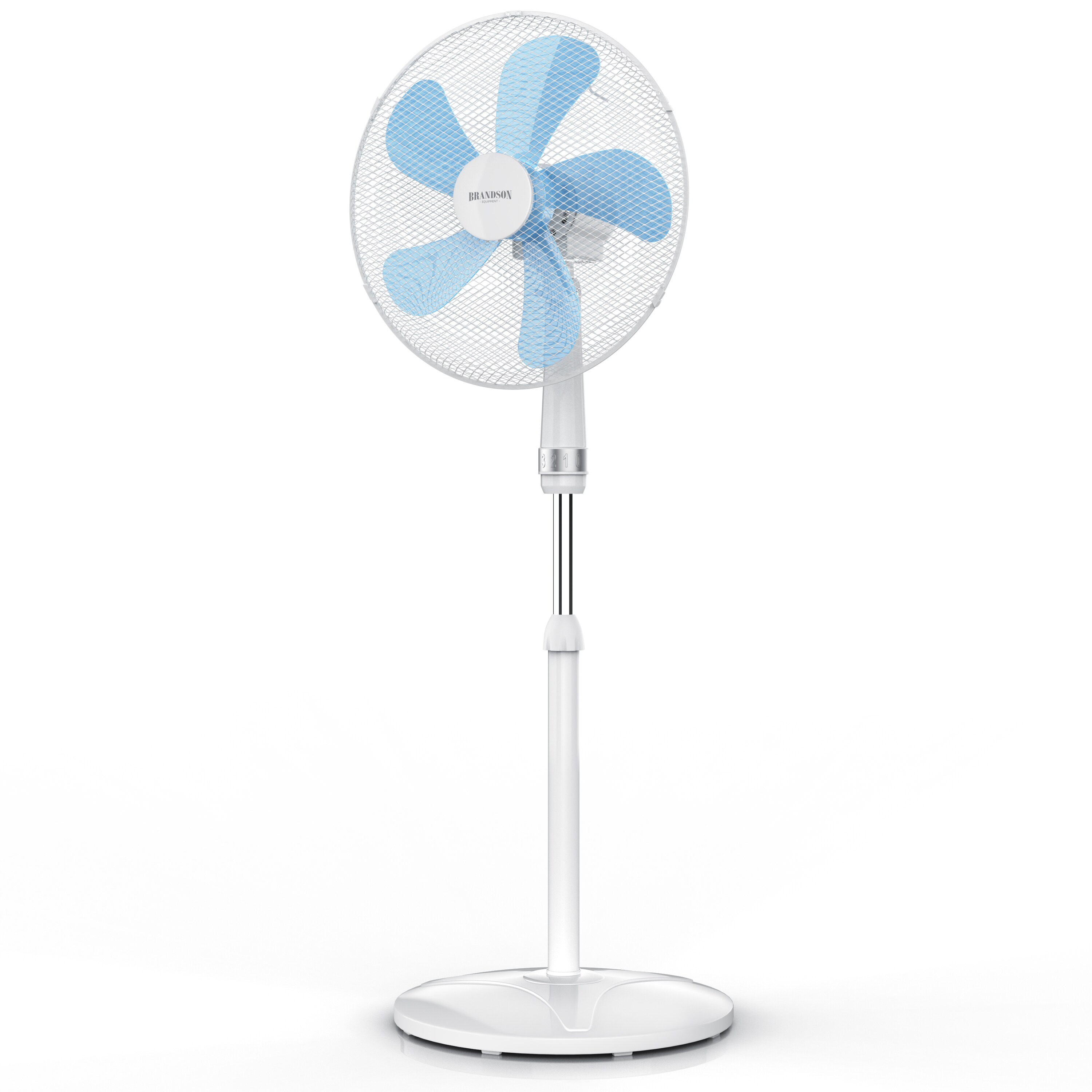 Brandson Standventilator 50W, Standl&uuml;fter 40 cm, Ventilator h&ouml;henverstellbar, Neigungswinkel 30&deg; verstellbar, hoher Luftdurchsatz 