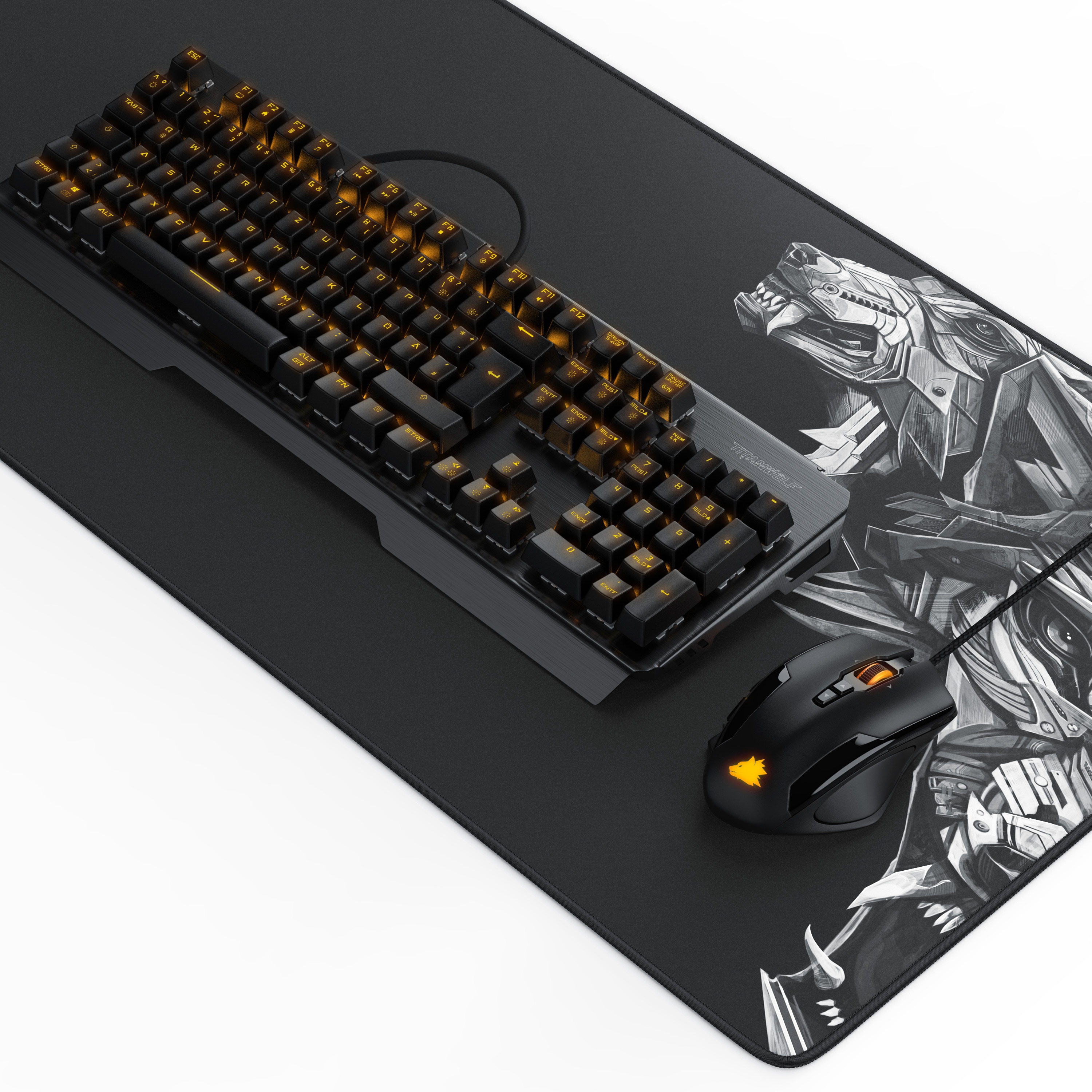 Titanwolf Tastatur-, Maus- und Mauspad Spar Set, Mechanisches Keyboard, Mouse & Mousepad Gaming Bundle 
