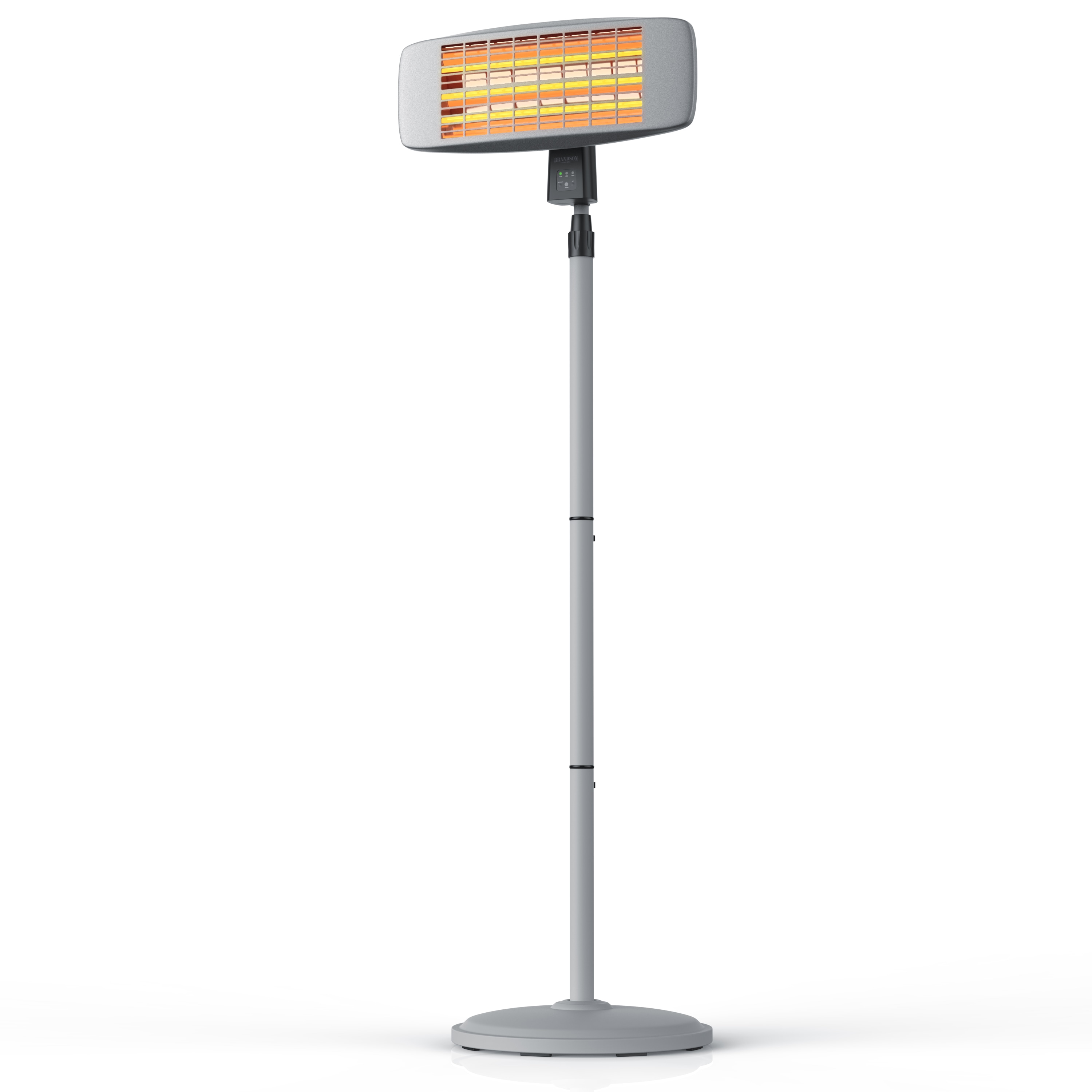 Brandson Heizstrahler mit Fernbedienung f&uuml;r Terrasse - W&auml;rmelampe Terrassenheizstrahler - 3 Leistungsstufen - LED Power-Indikator 