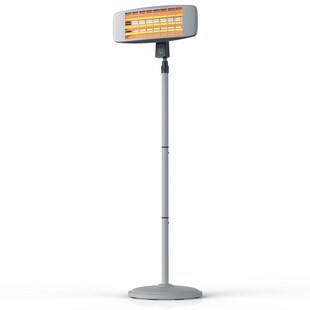 Brandson Heizstrahler mit Fernbedienung für Terrasse - Wärmelampe Terrassenheizstrahler - 3 Leistungsstufen - LED Power-Indikator 