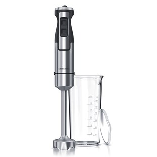 Arendo Edelstahl Pürierstab mit Messbecher Handmixer - Stabmixer - stufenlose Regelung 